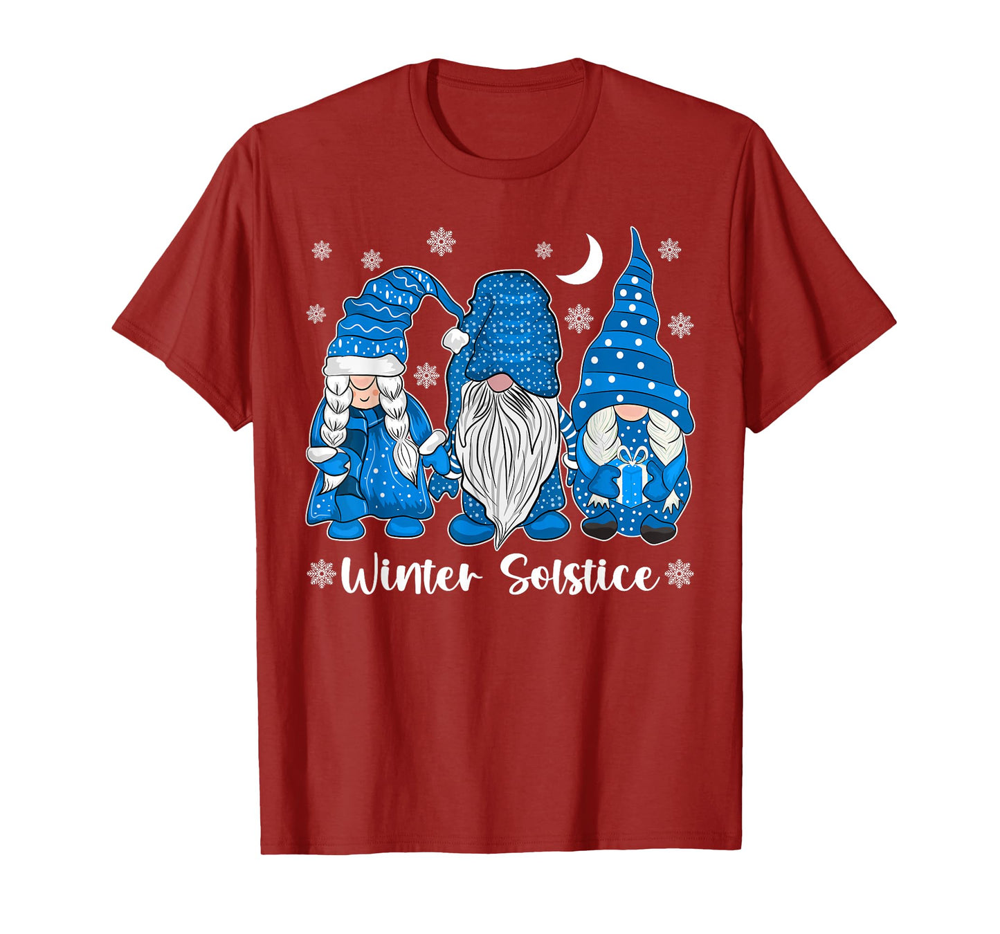 Funny Winter Solstice You Gnomies Snow & Moon Women Girls T-Shirt