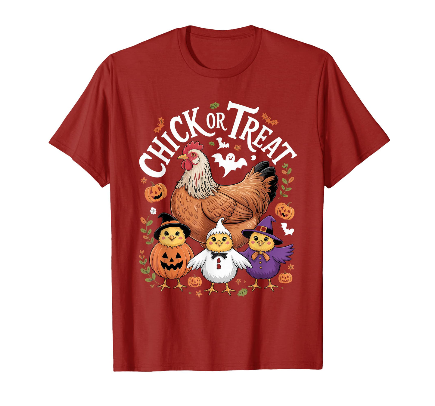 Chick or Treat Funny Halloween Chicken Lover Witch Costume T-Shirt