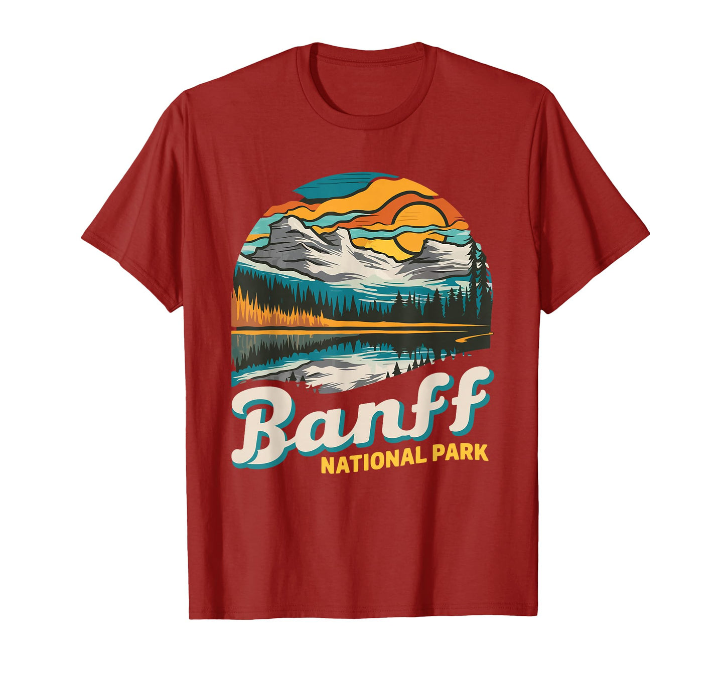 Banff National Park Vintage Men Women Hiking Souvenir T-Shirt