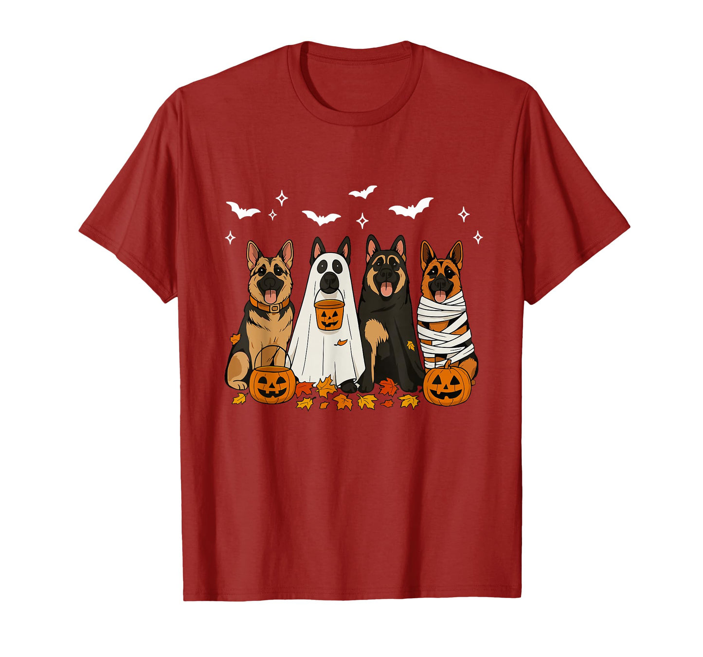 Fall German Shepherd Halloween Witch German Shepherd Dog Mom T-Shirt
