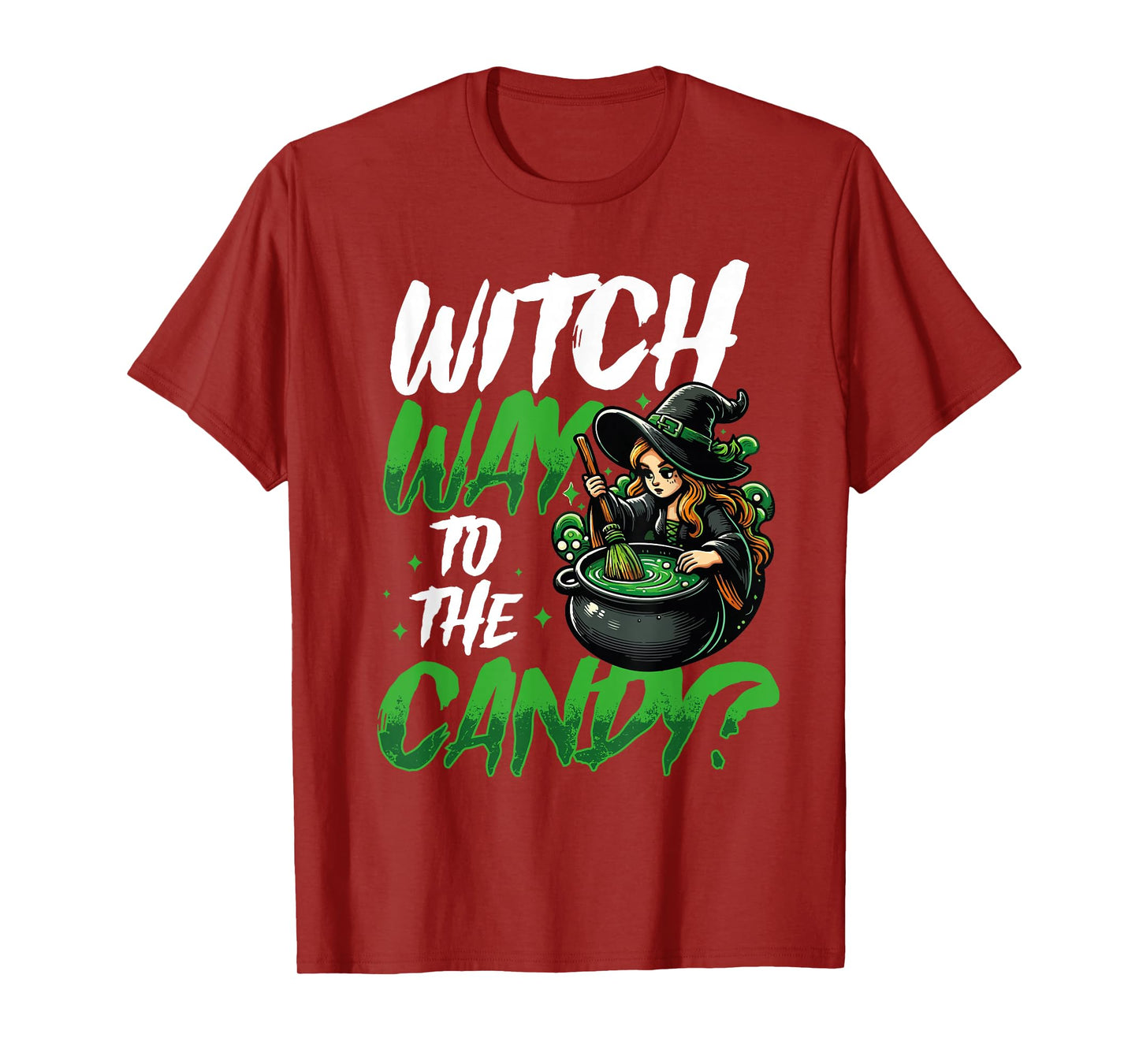 Witch Way to The Candy Funny Halloween Witch T-Shirt