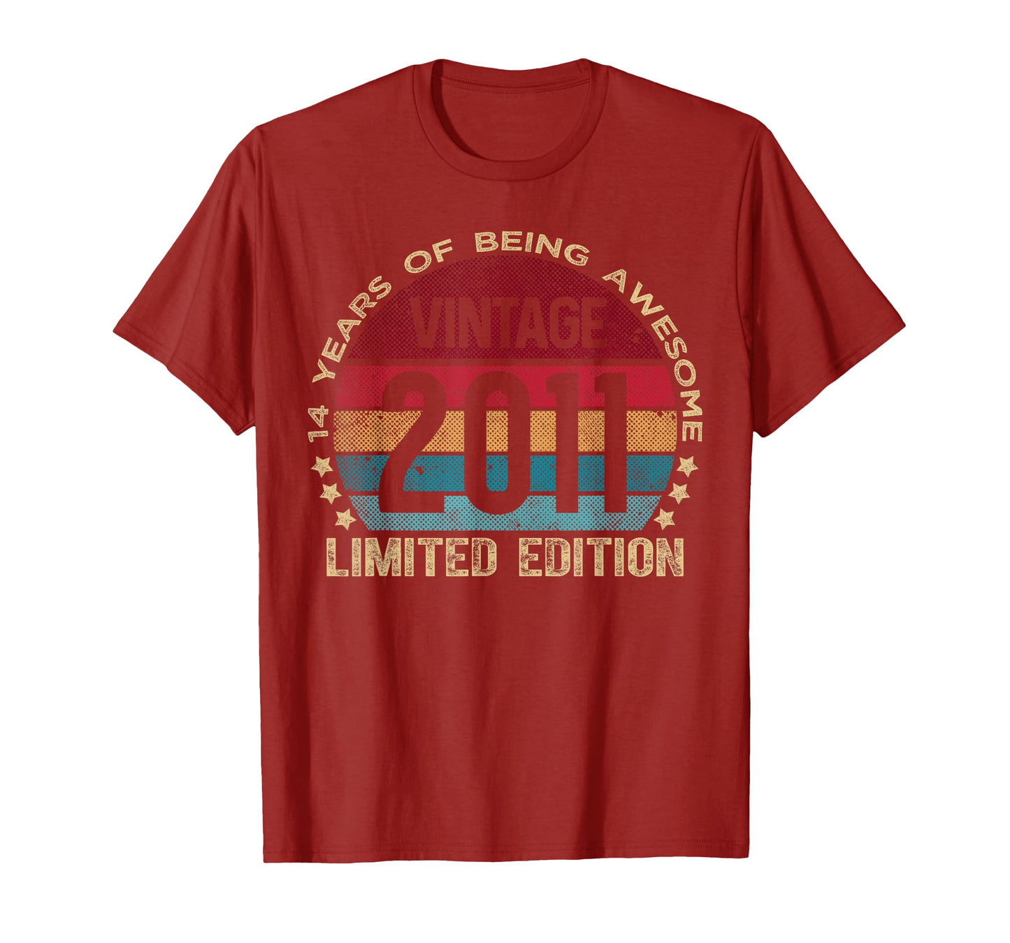 14 Year Old Gifts Vintage 2011 Limited Edition 14th Birthday T-Shirt