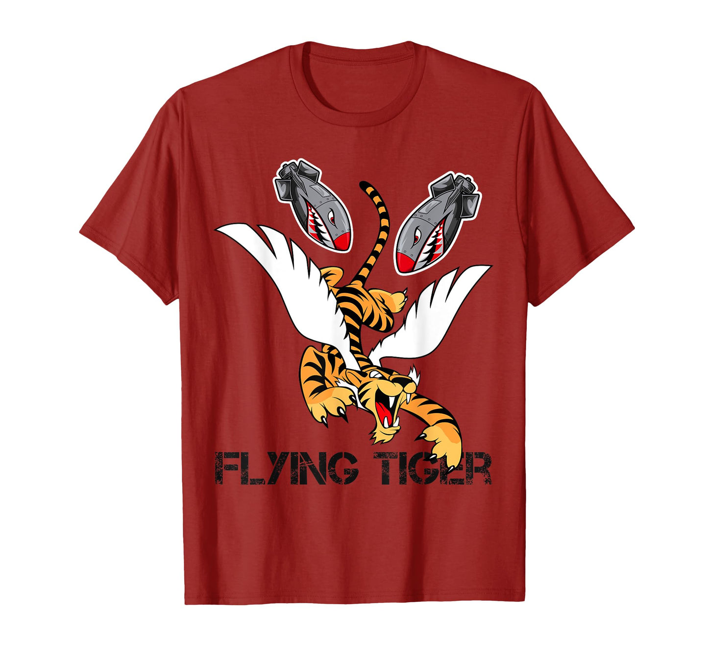 Funny Cool Tiger Flying Novelty Graphic Tees & Cool Designs T-Shirt