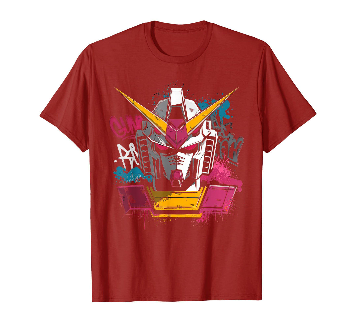 Mecha Tshirt Japanese Mecha Robot Head Anime Art Ukiyo-E T-Shirt