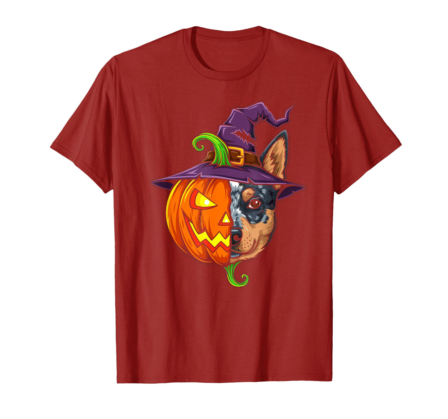 Australian Cattle Dog Pumpkin Halloween Kids Mens Womens T-Shirt
