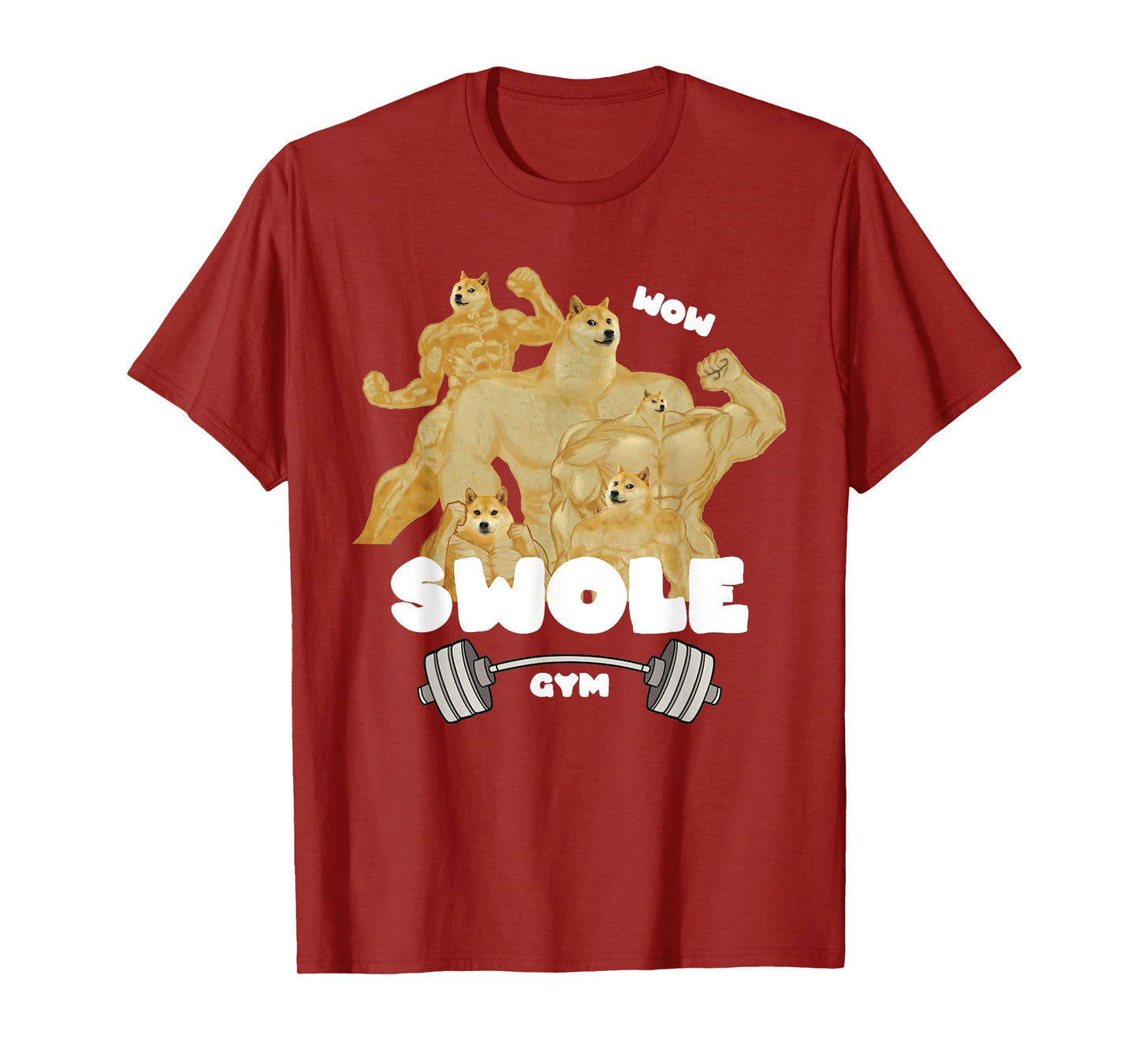 Swole Gym Swole Doge Meme Buff Doge Meme T-Shirt
