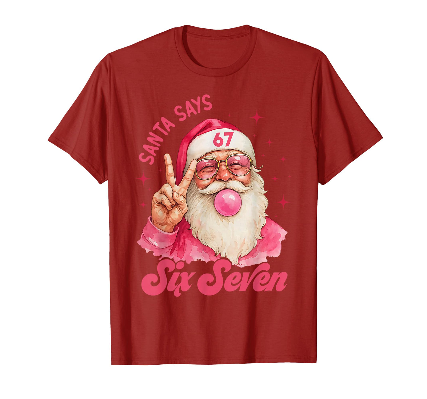 67 Funny Meme Merry Xmas Santa Says Six Seven Christmas T-Shirt
