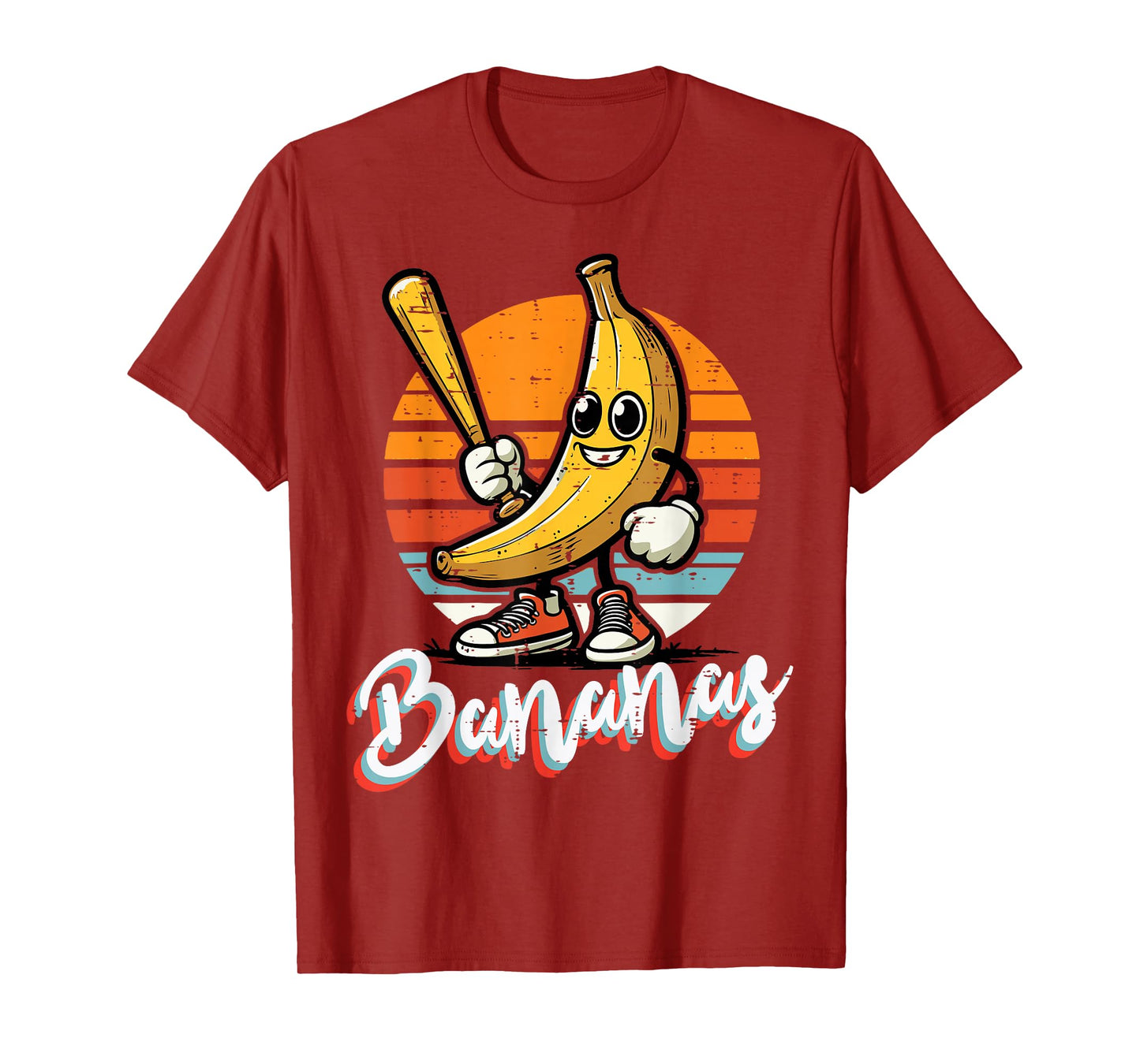 Banana Sunset Retro Fruit Boys Kids Men T-Shirt