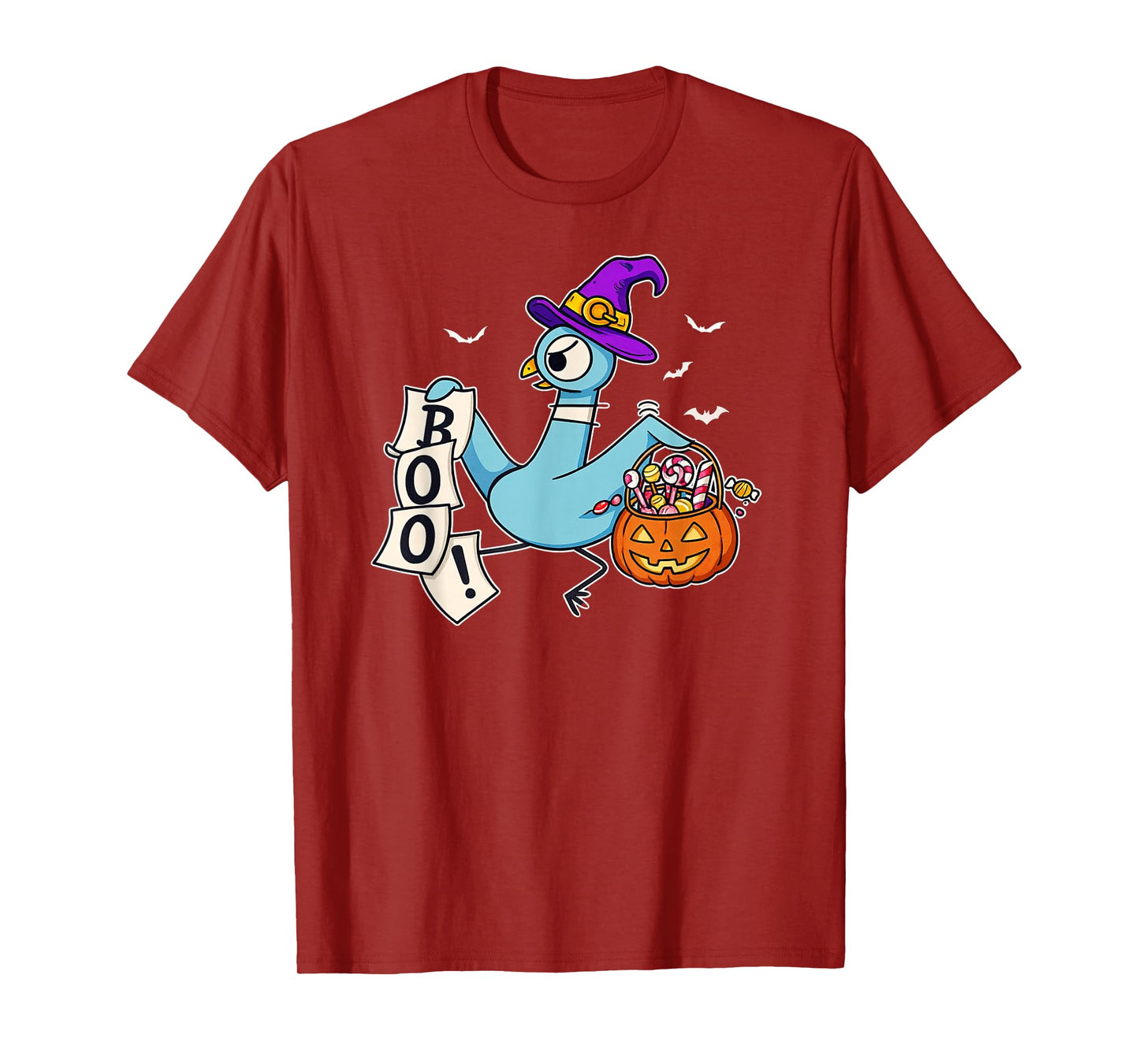 Halloween Boo Piegon Teacher T-Shirt