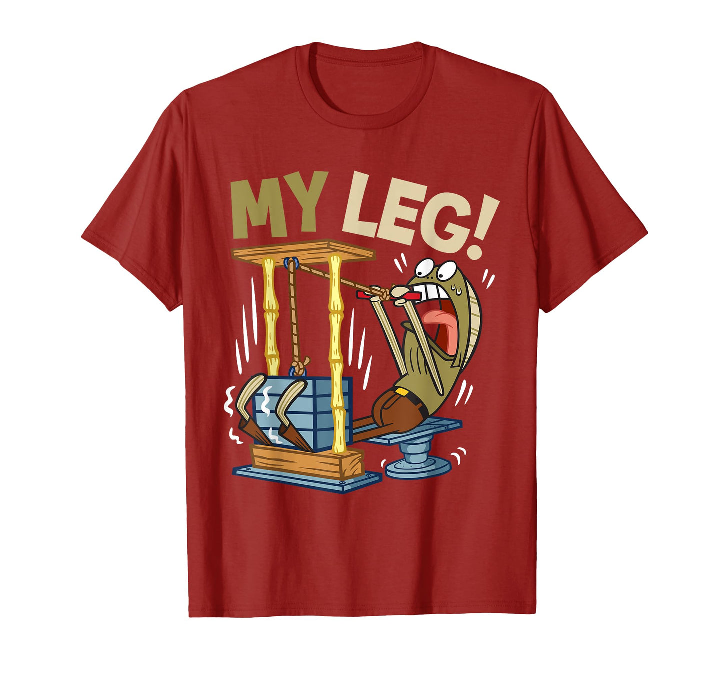 Mademark x SpongeBob SquarePants - My Leg Legs Day Weight Lifting Bodybuilding SpongeBob Gym T-Shirt