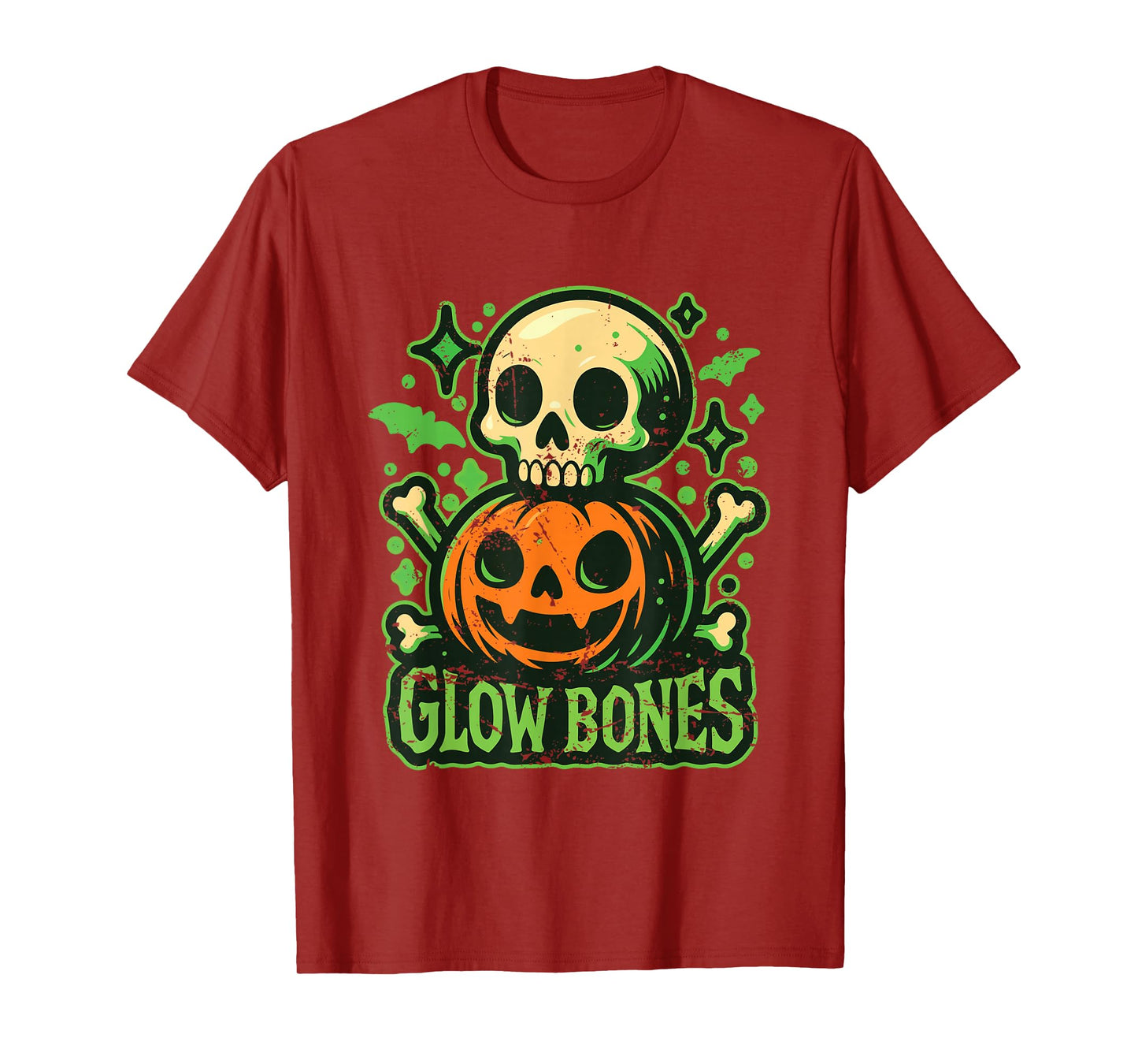 Glow Bones Pumpkin Skeleton T-Shirt