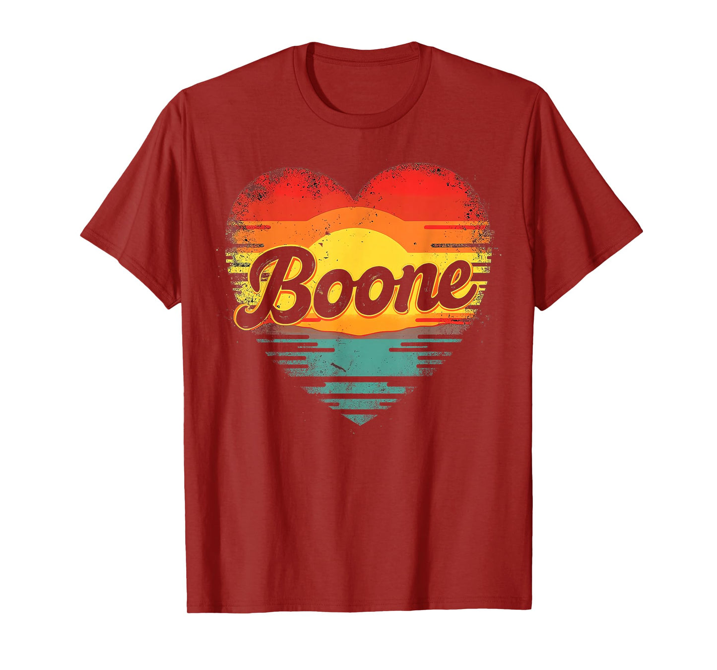 Boone Family Name I Love Boone Personalized Vintage T-Shirt