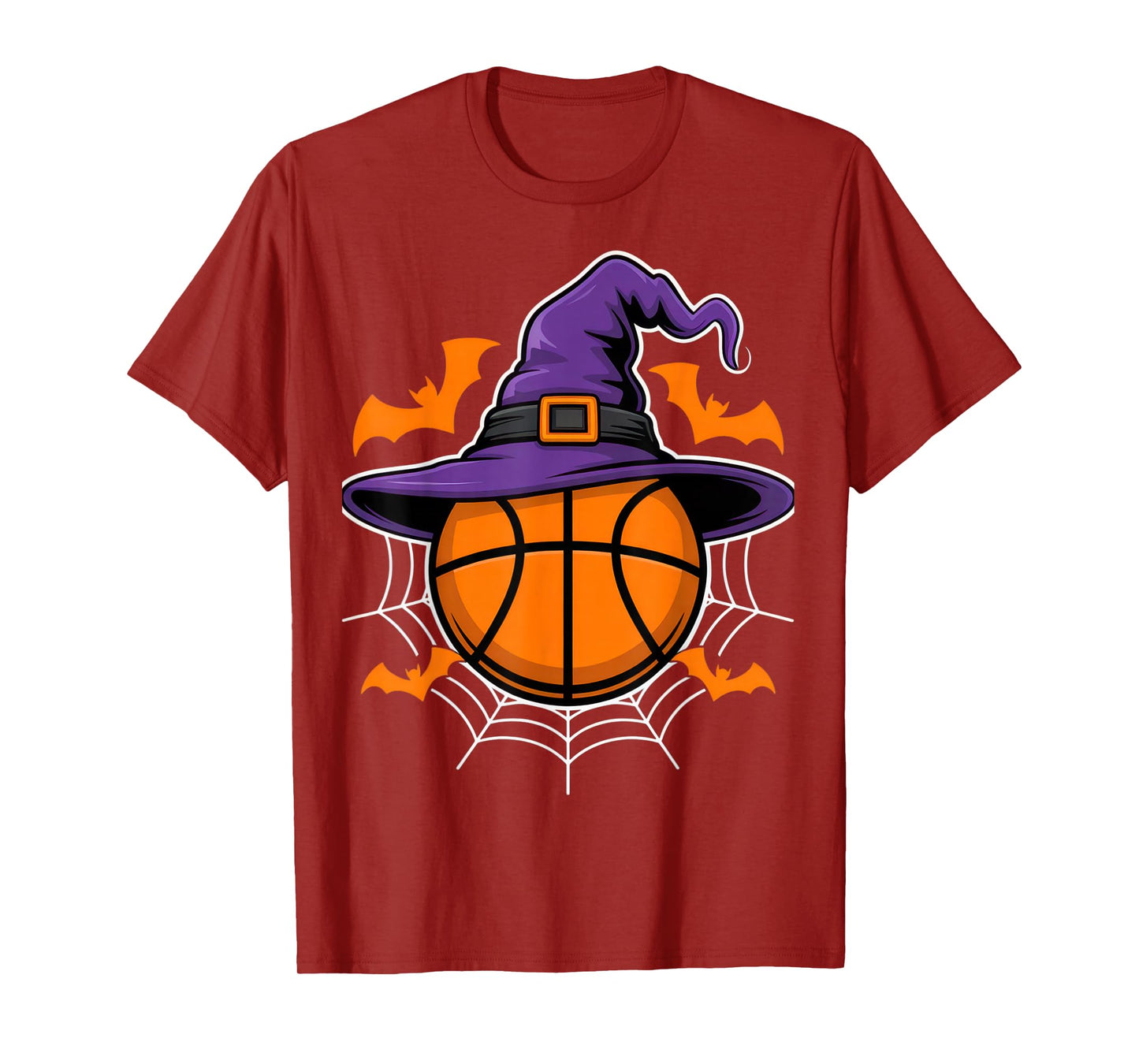 Basketball Witch Hat Spooky Vibes for Halloween T-Shirt