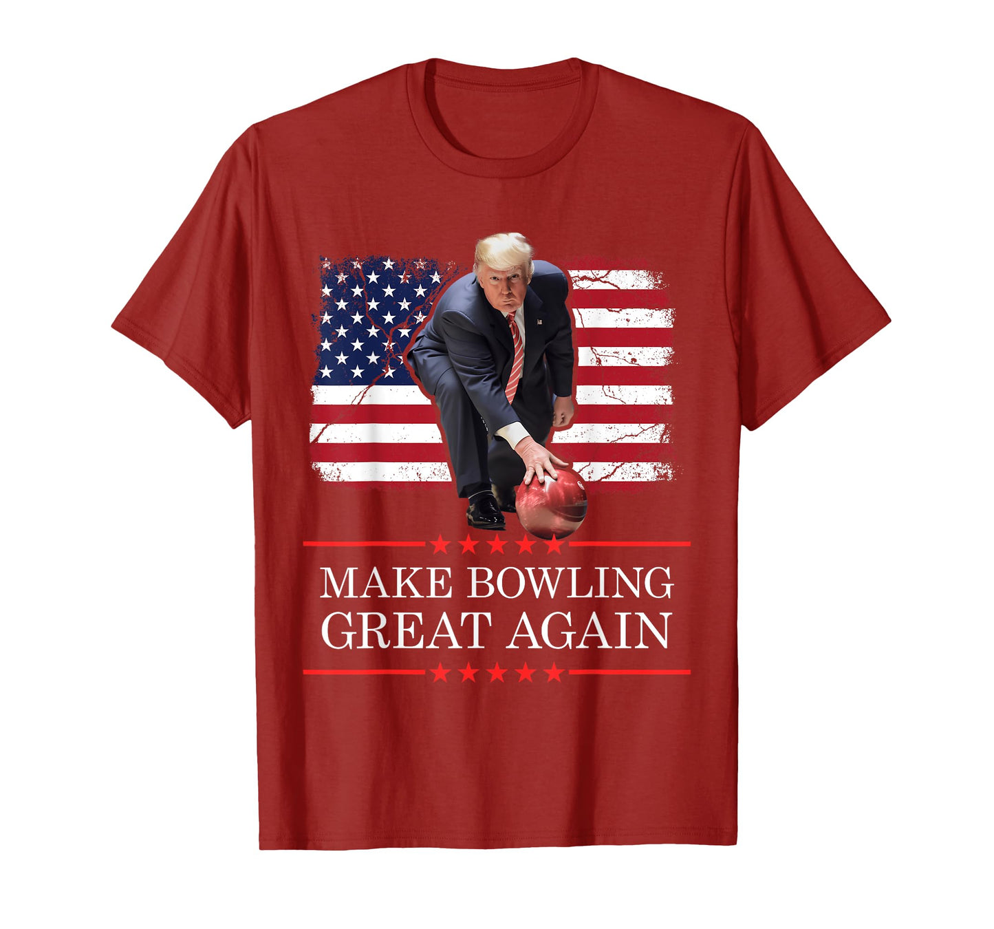 Make Bowling Great Again - Funny Trump Bowling Player T-Shirt