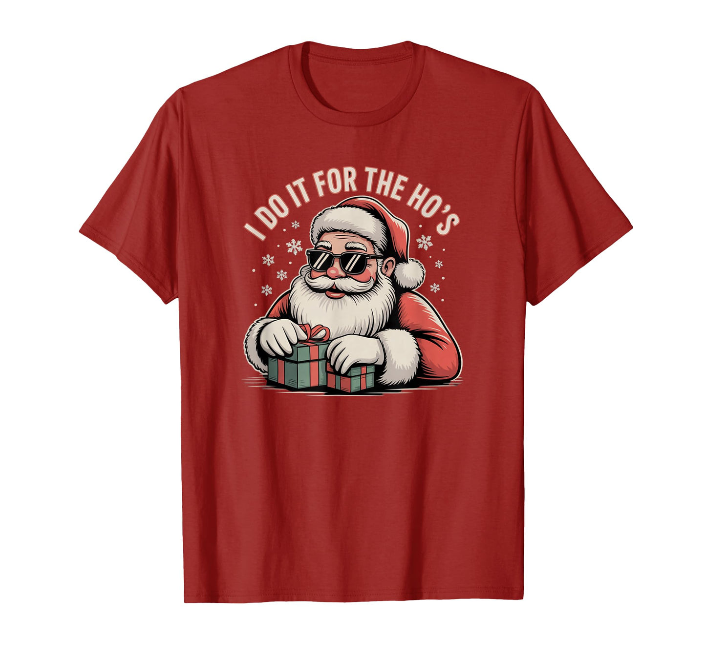 Fife Life Funny Santa I Do It for The Ho's Christmas Holiday T-Shirt