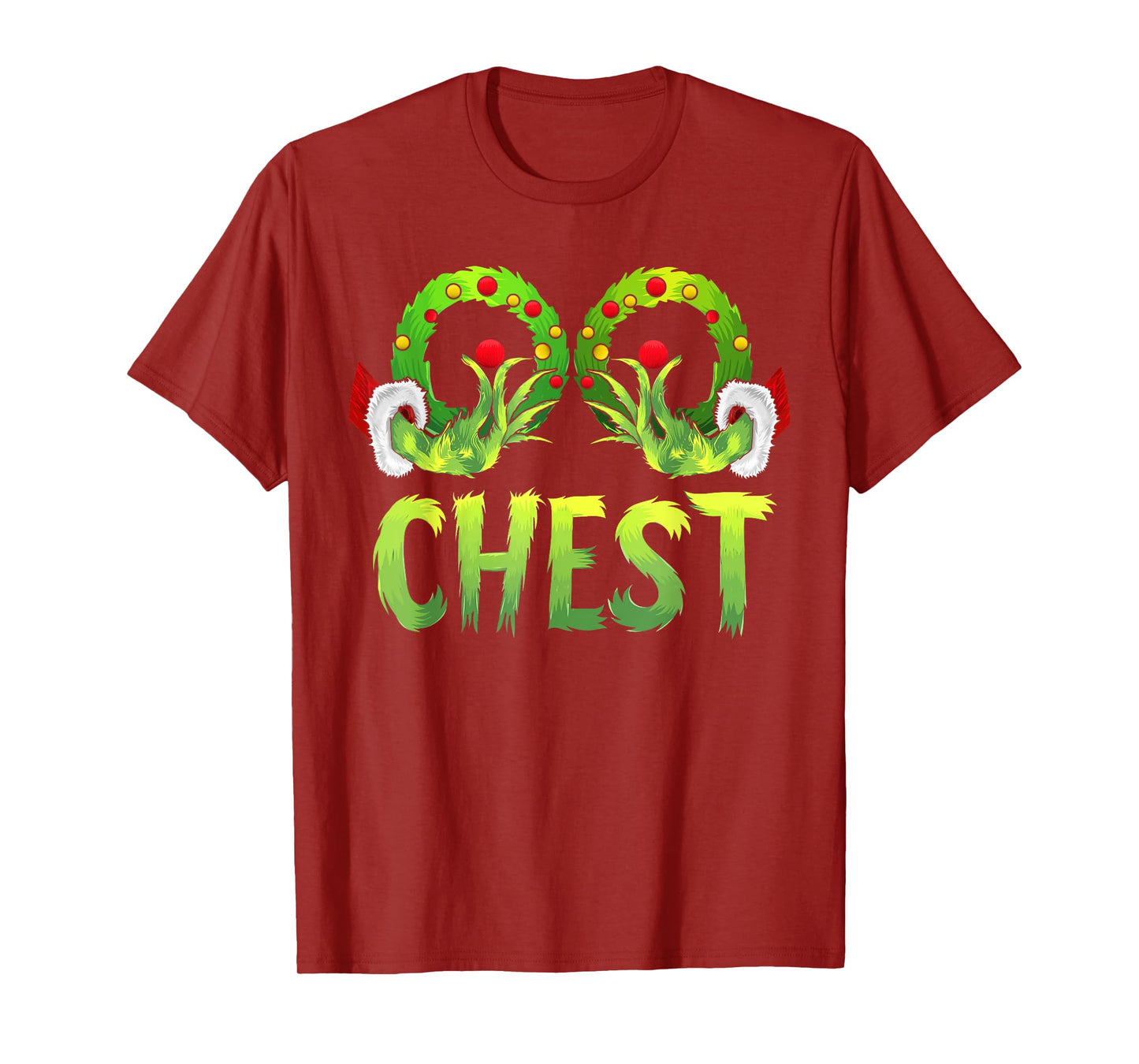 Chest Nuts Matching Chestnuts Funny Christmas Couples Chest T-Shirt