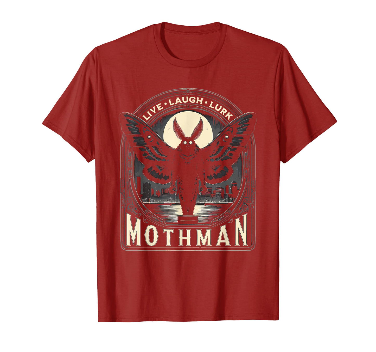 Mothman Live Love Lurk Cryptid Cryptozoology T-Shirt