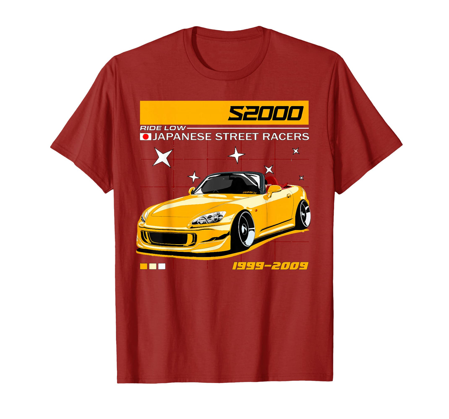 S2000 Yellow JDM Graphic Retro Tuner Car Drift Racing T-Shirt