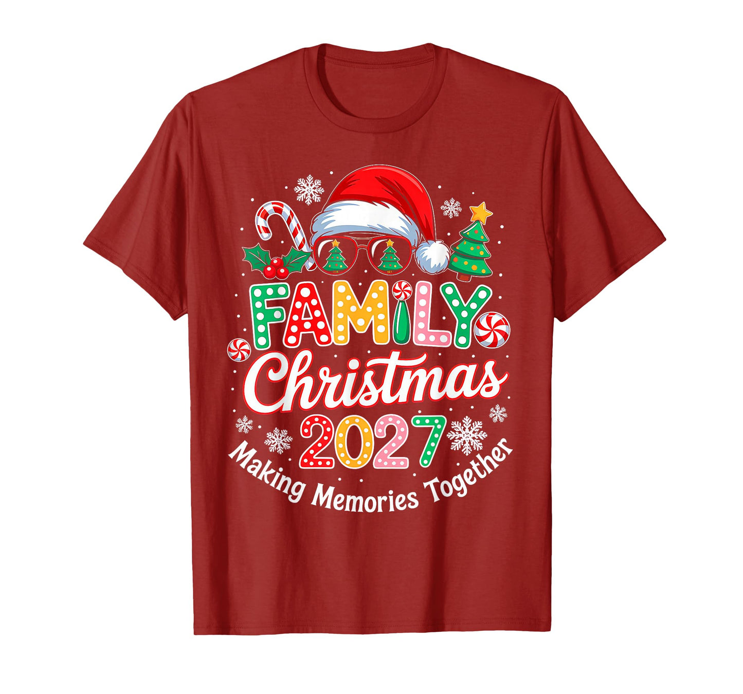 Family Christmas 2027 Christmas Squad Xmas Matching Pajamas T-Shirt
