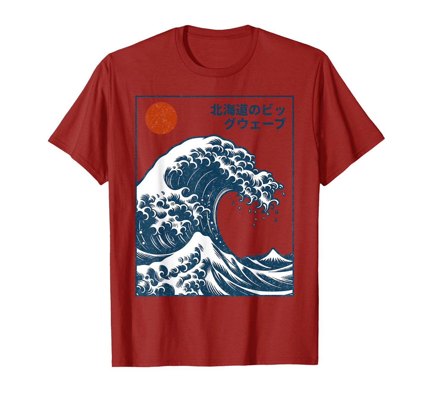 Great Wave Otaku Surfing Vintage Japanese Tee Men T-Shirt