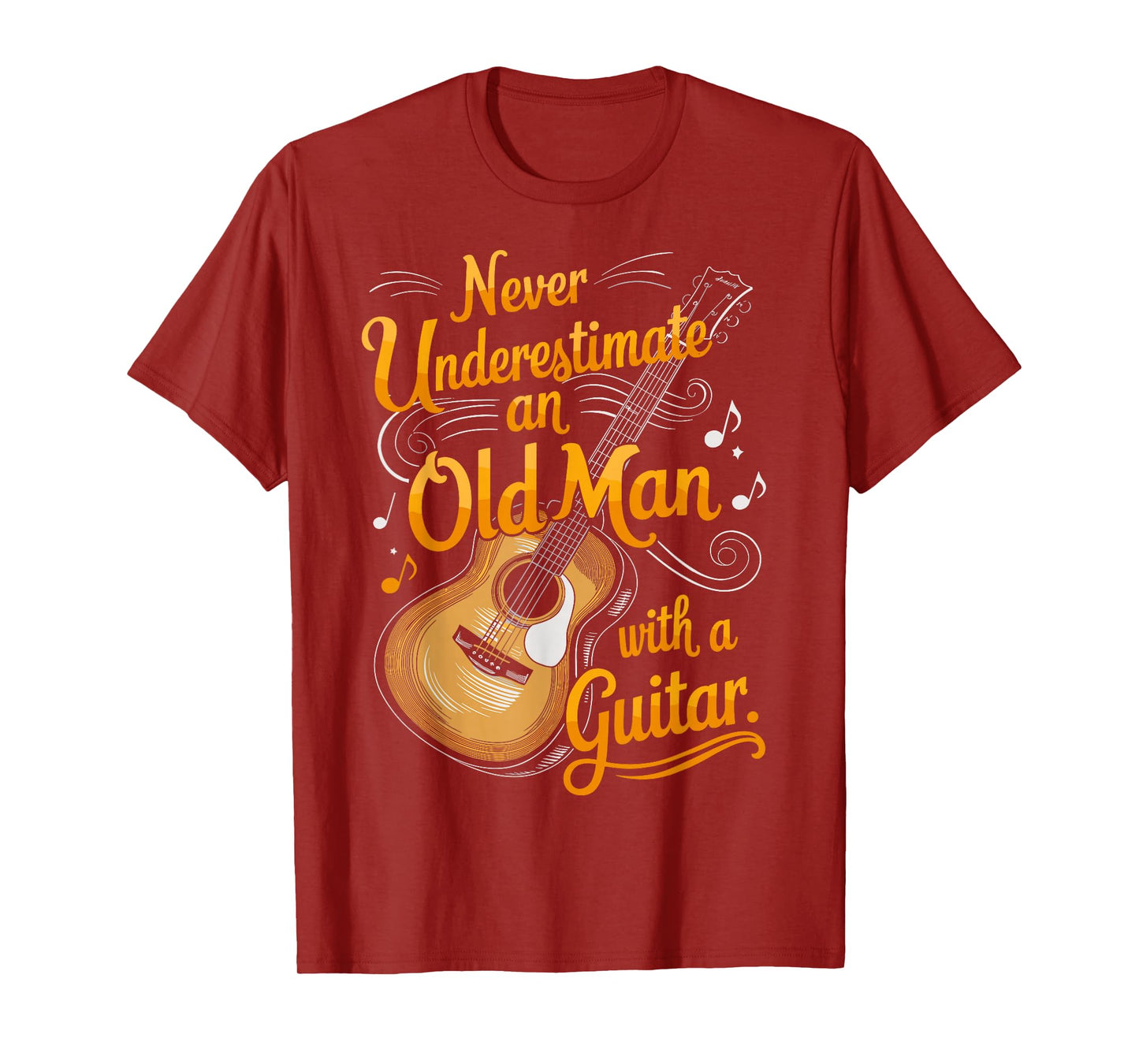 Never Underestimate An Old Man With A Guitar Player T-Shirt