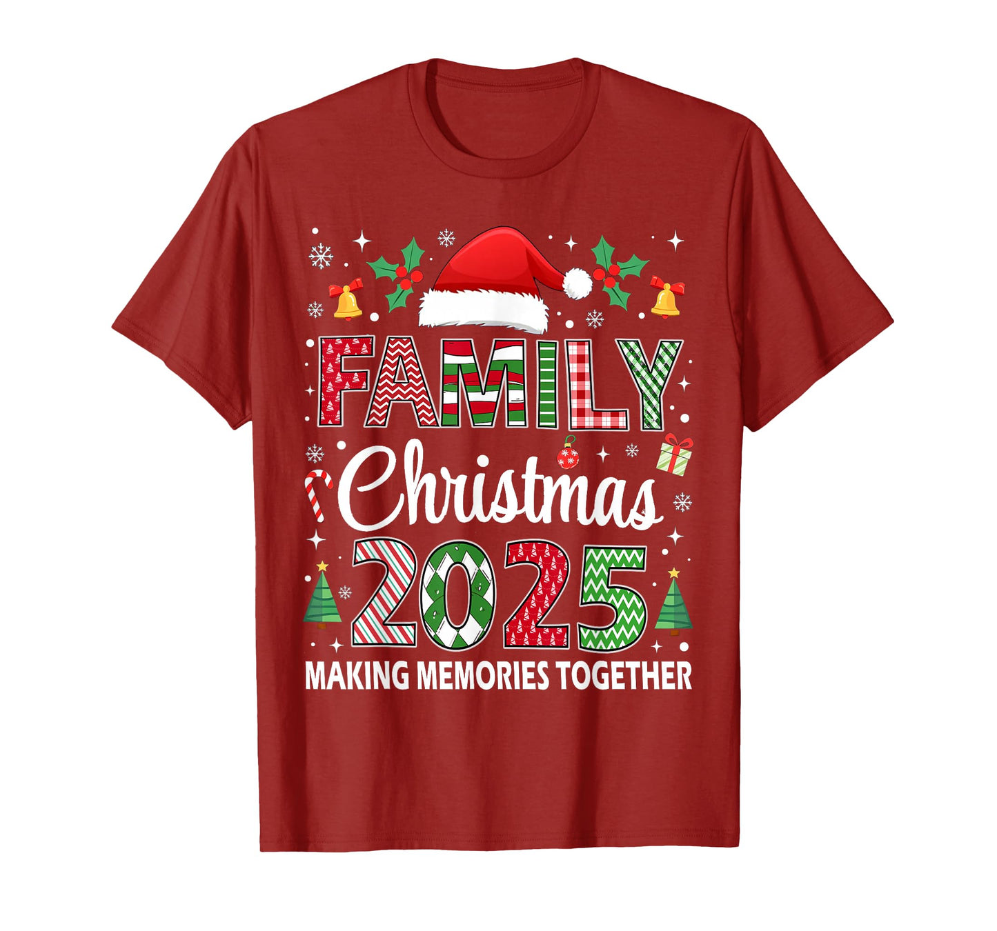 Family Christmas 2025 Matching Outfit Santa Funny Xmas Squad T-Shirt