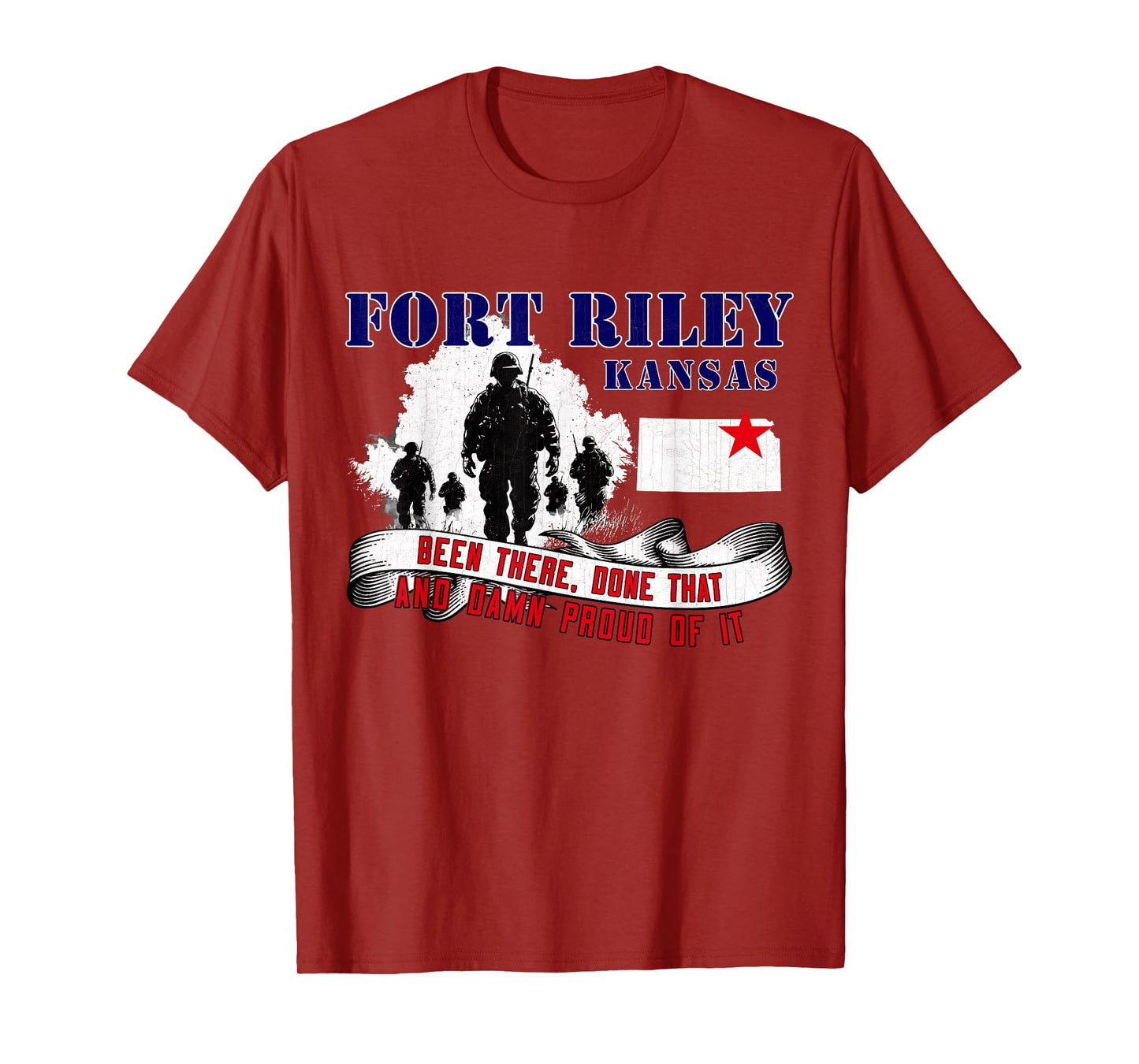 Fort Riley Kansas US Military Base Veterans Day Gifts T-Shirt