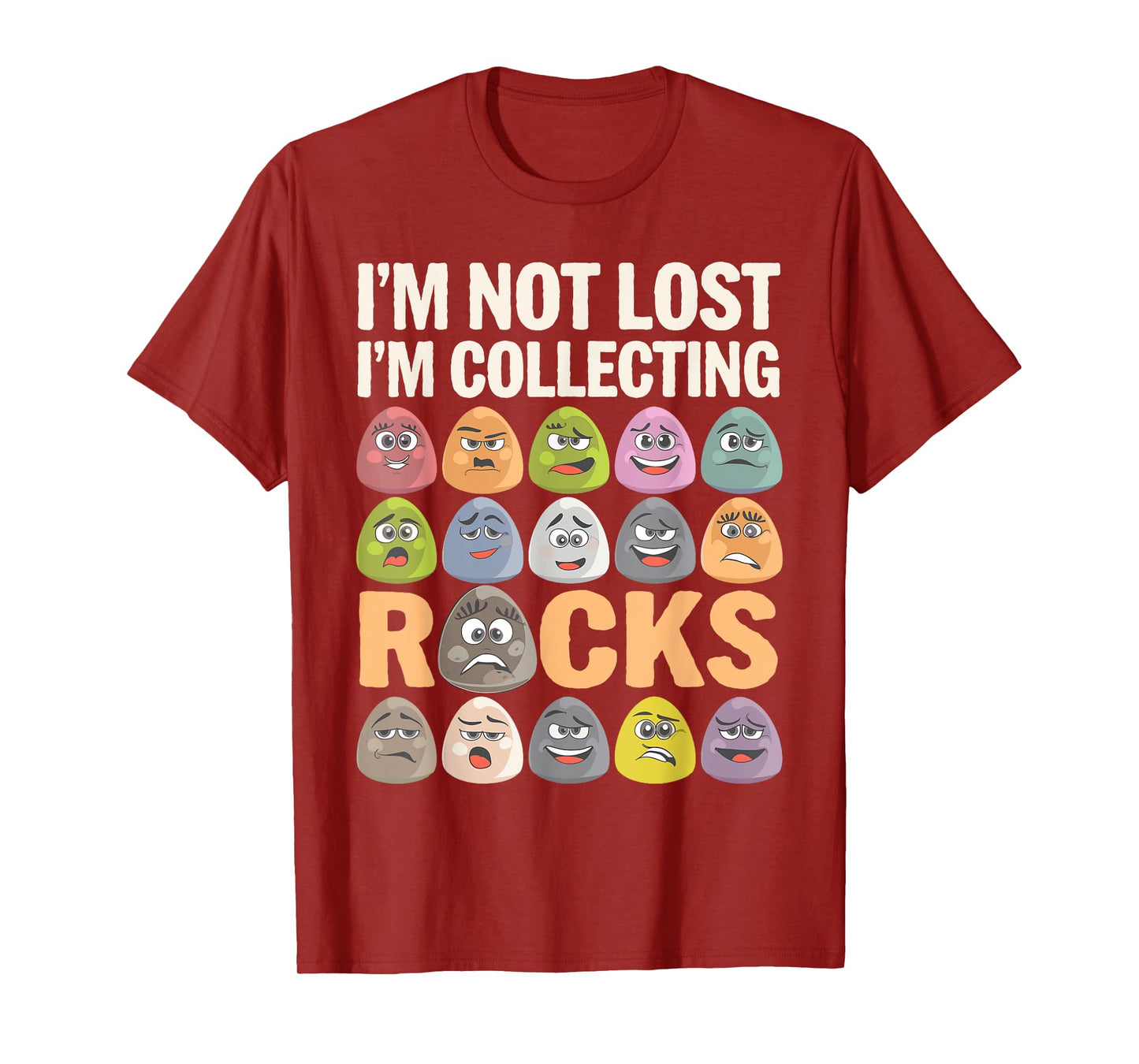 Stones Lover Cute I'm Not Lost I'm Collecting Rocks Joke Men T-Shirt