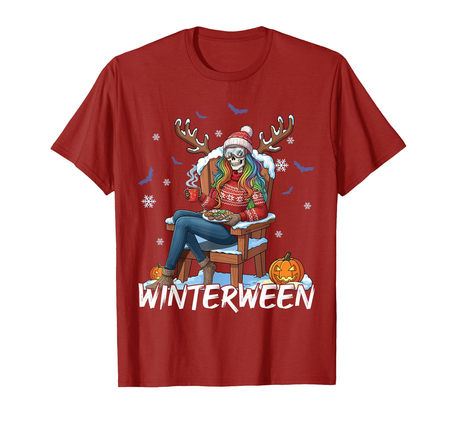 Winterween Winter Halloween Christmas Creepy Spooky Scary T-Shirt