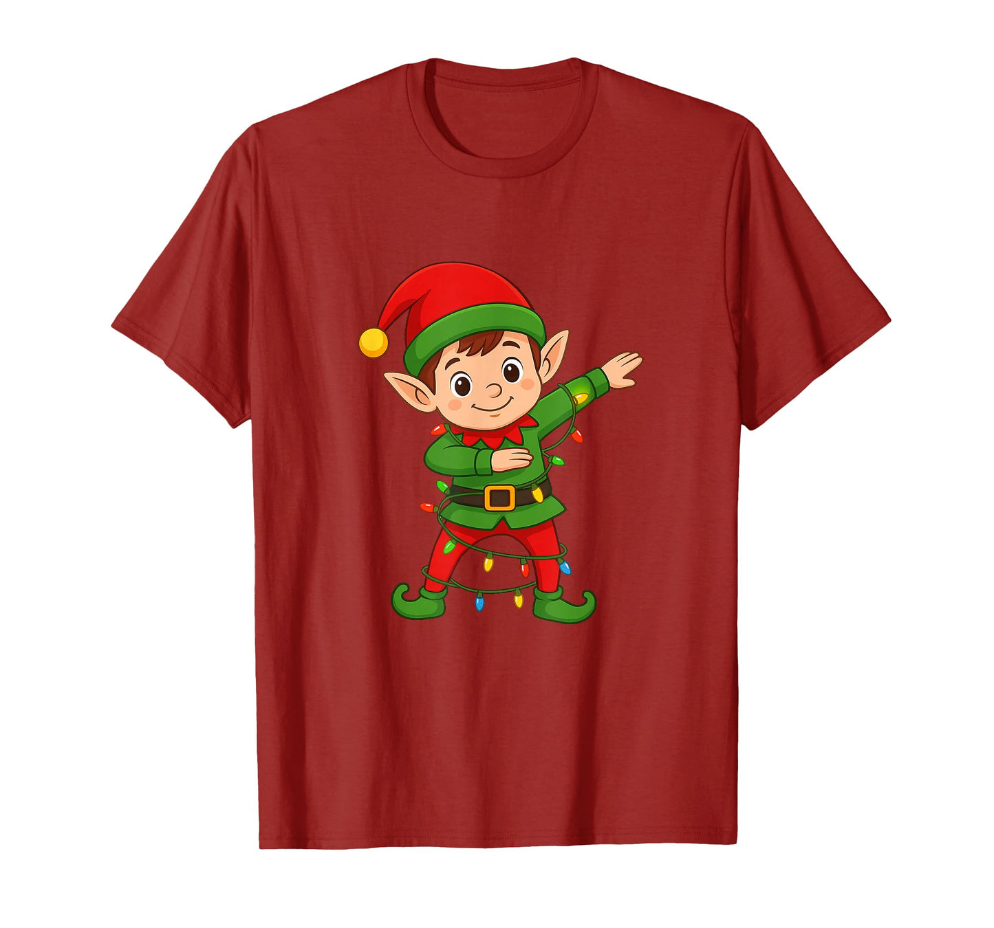 Dabbing Elf Shirt Costume Christmas Squad Men Boy Kids Xmas T-Shirt