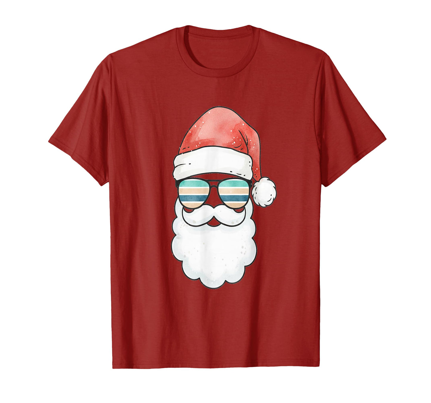 Cool Santa with Retro Shades Christmas Design T-Shirt