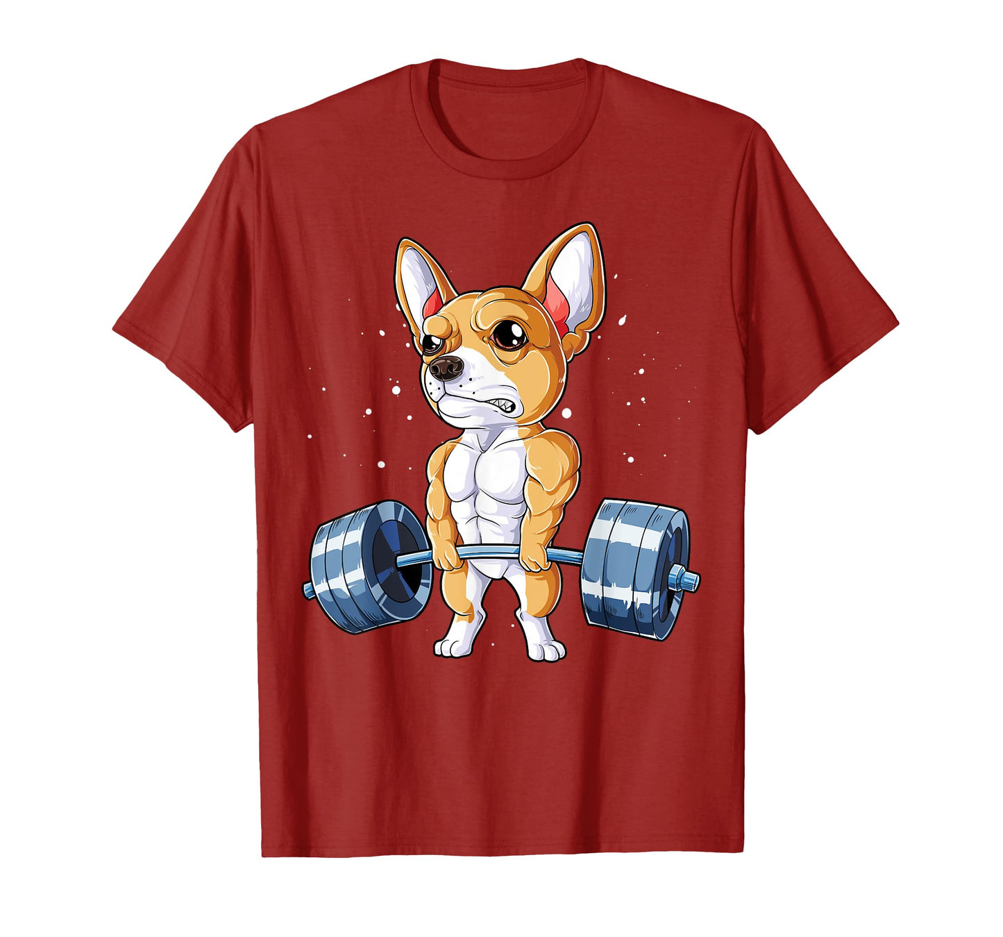 Chihuahua Weightlifting Funny Deadlift Men Fitness Gym Cute T-Shirt