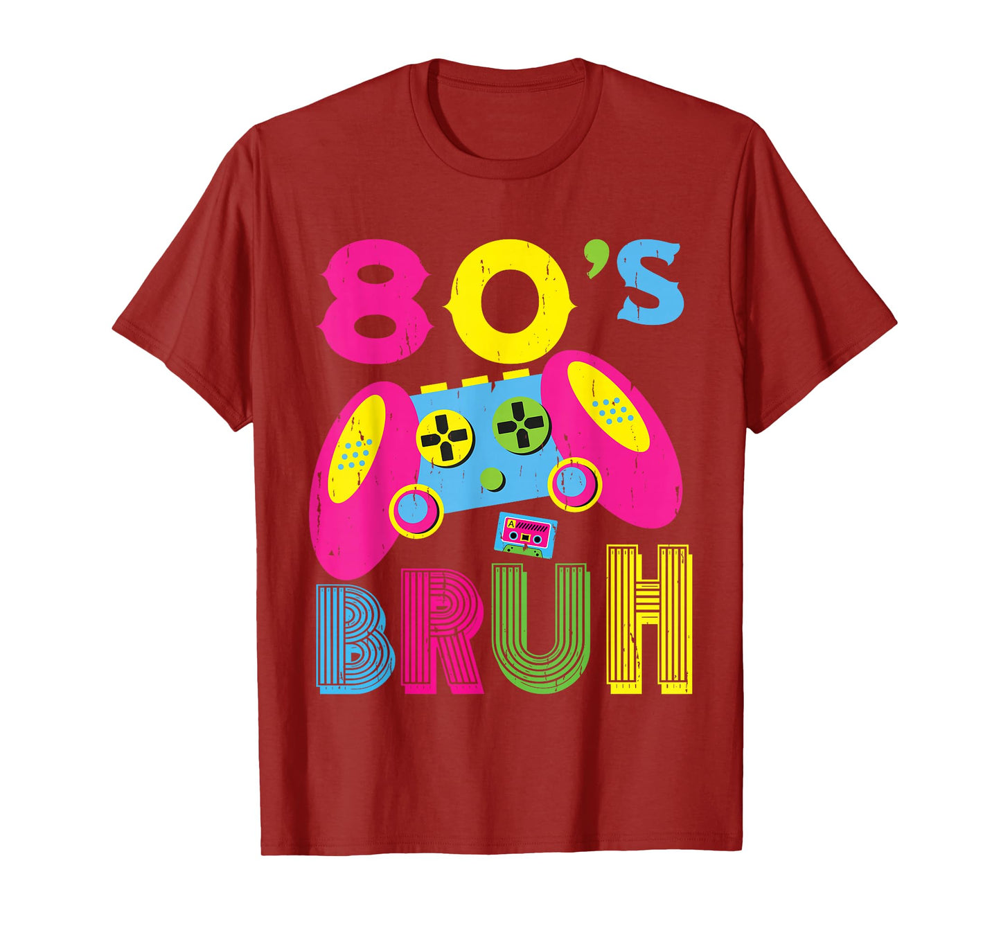 Retro 80s Bruh Outfits for Boys 1980s Party Outfit Eighties T-Shirt