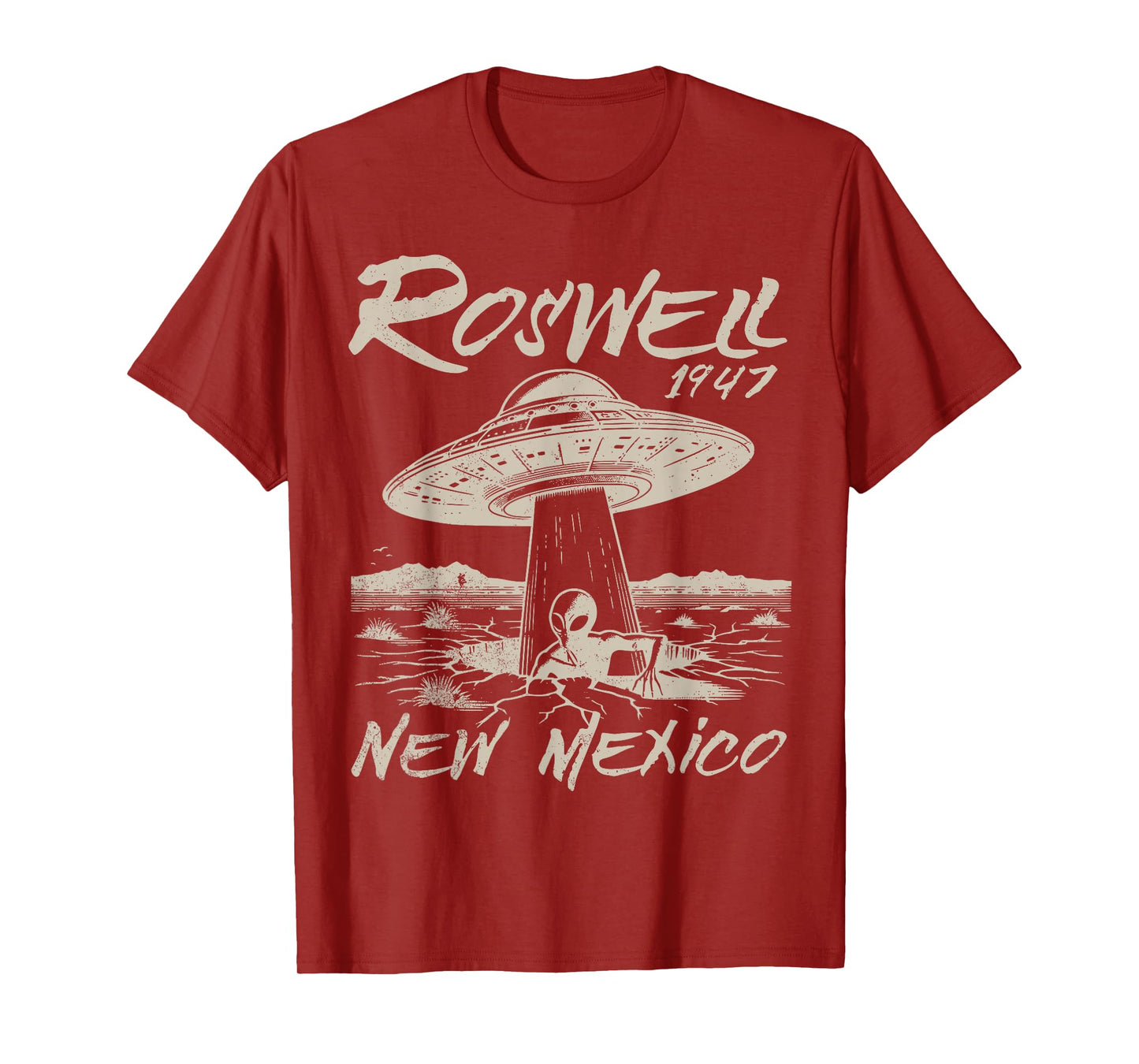 Roswell New Mexico 1947 Alien Abduction UFO Crash Vintage T-Shirt