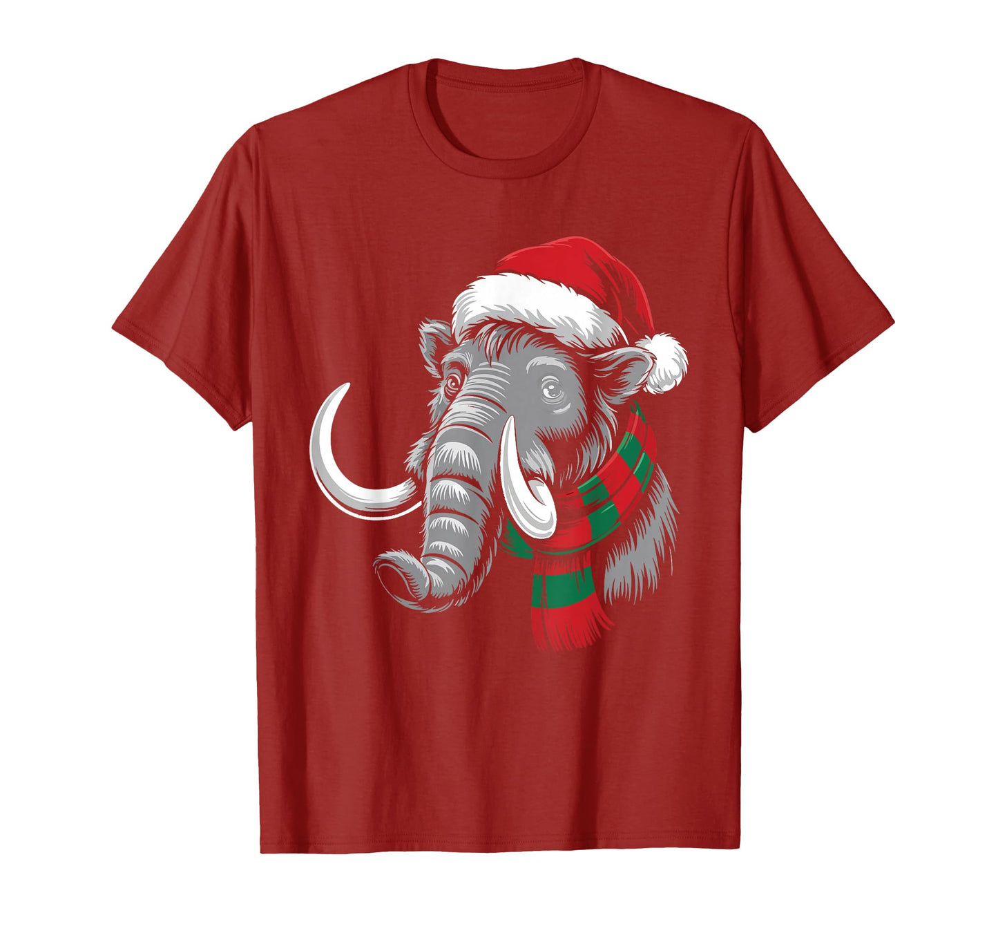 Mammoth Xmas Santa Hat Scarf Christmas Costume T-Shirt