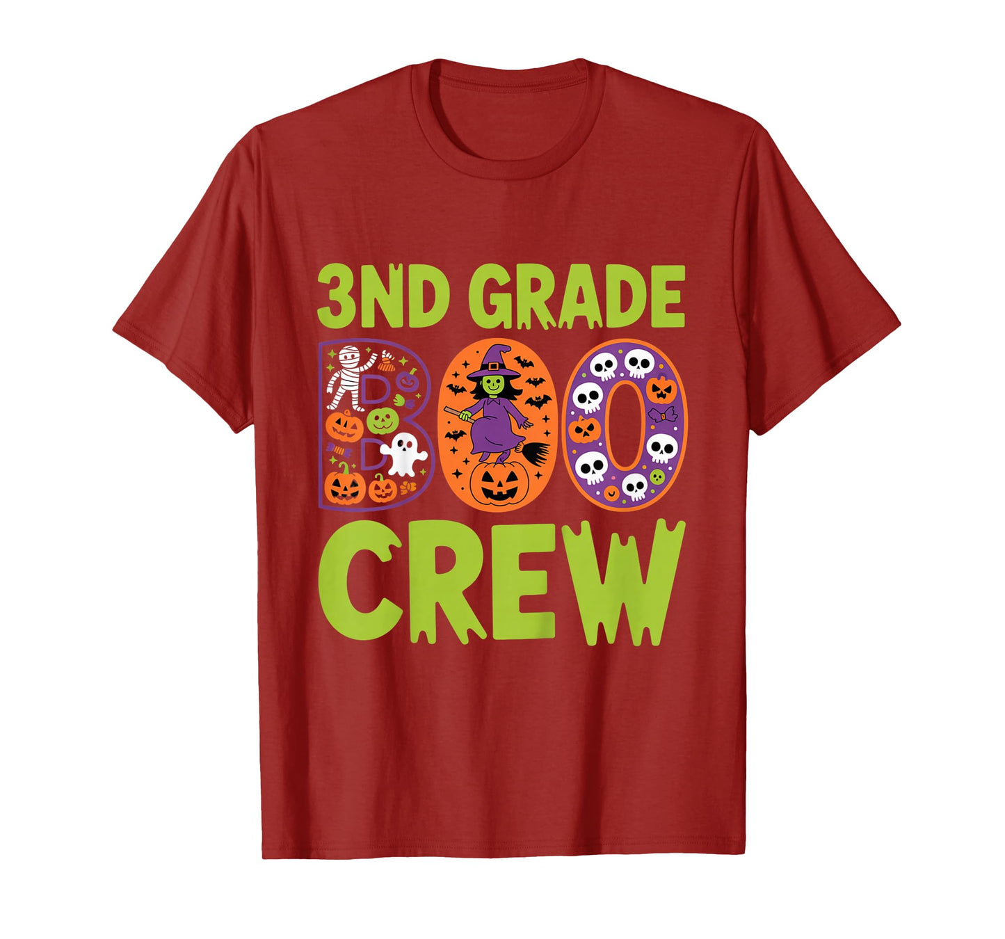 3rd Grade Boo Crew Halloween Classroom Outfit for Spooky Fun T-Shirt