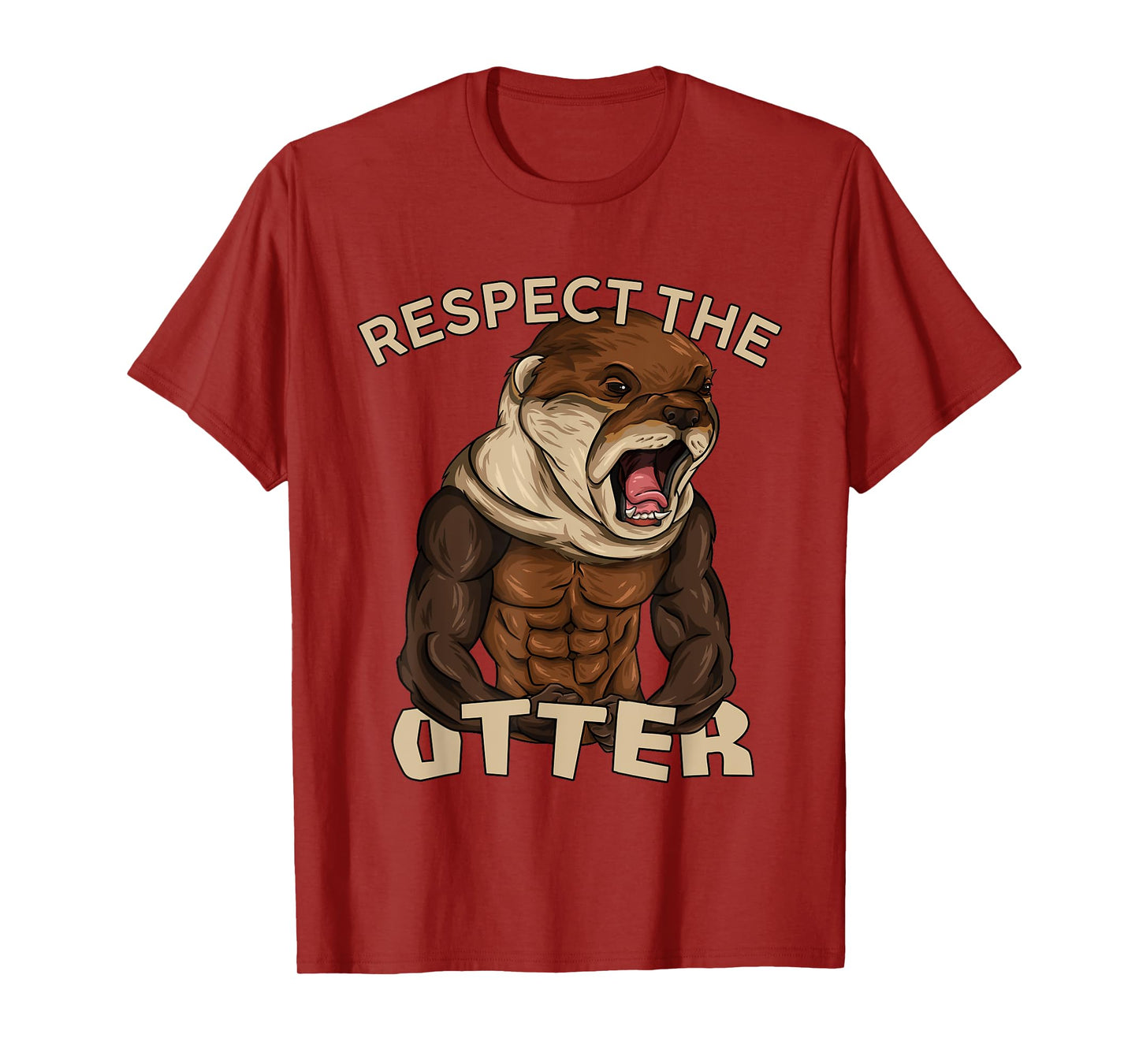 Respect The Otter - Muscular Fitness Bodybuilder Animal T-Shirt