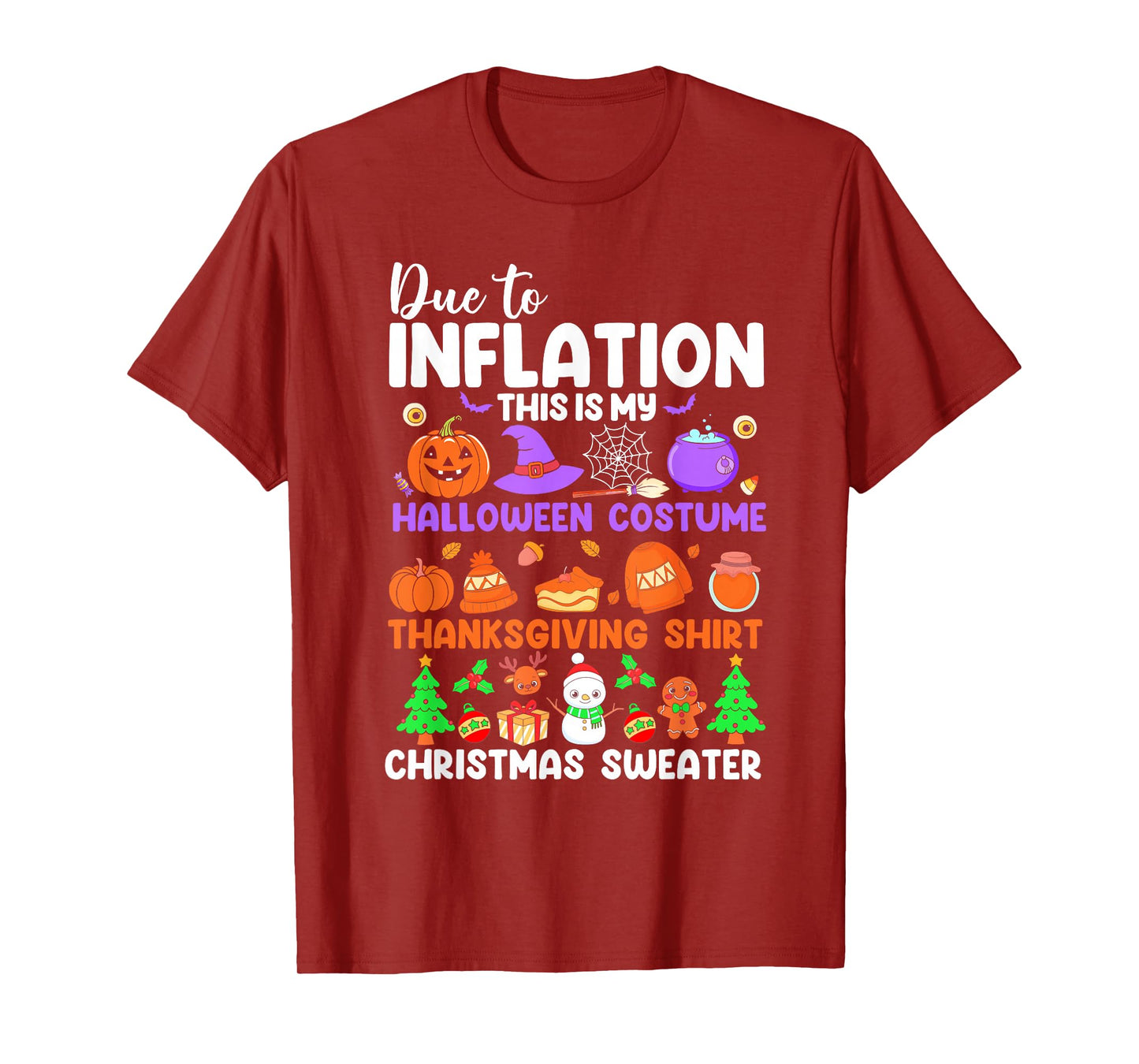 Due to Inflation This is My Halloween Costume Christmas T-Shirt