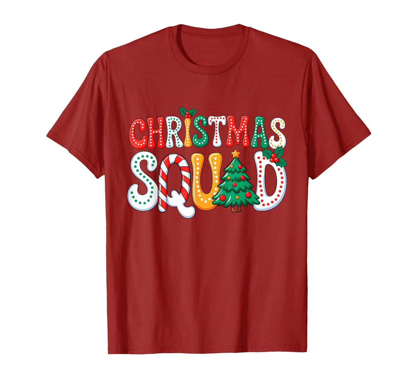 Groovy Christmas Squad Funny Xmas Tree Family Matching Pjs T-Shirt