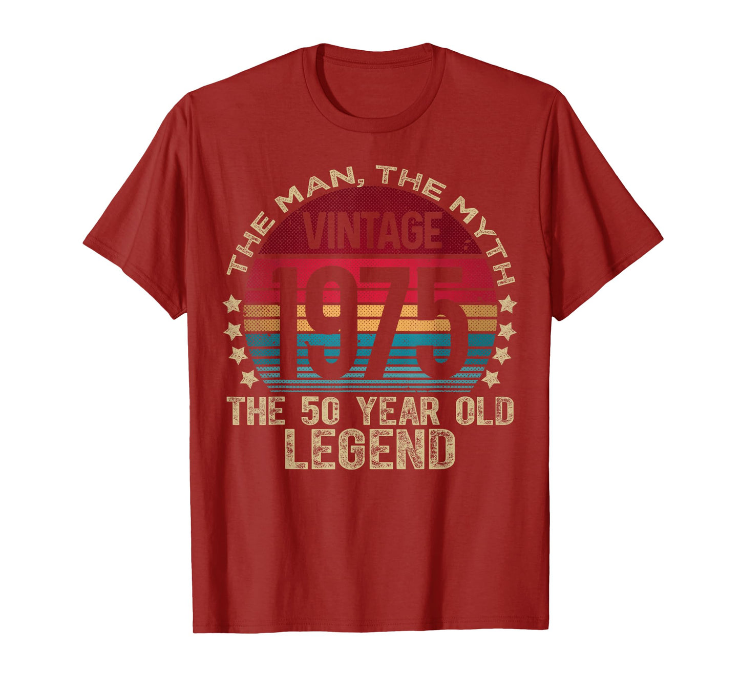 Vintage Legend Birthday Shirts For Men 2025 HH 50 Year Old Gifts Vintage 1975 Limited Edition Unisex-Adult Black T-Shirt Small Short Sleeve Cotton, Polyester 50th Birthday T-Shirt