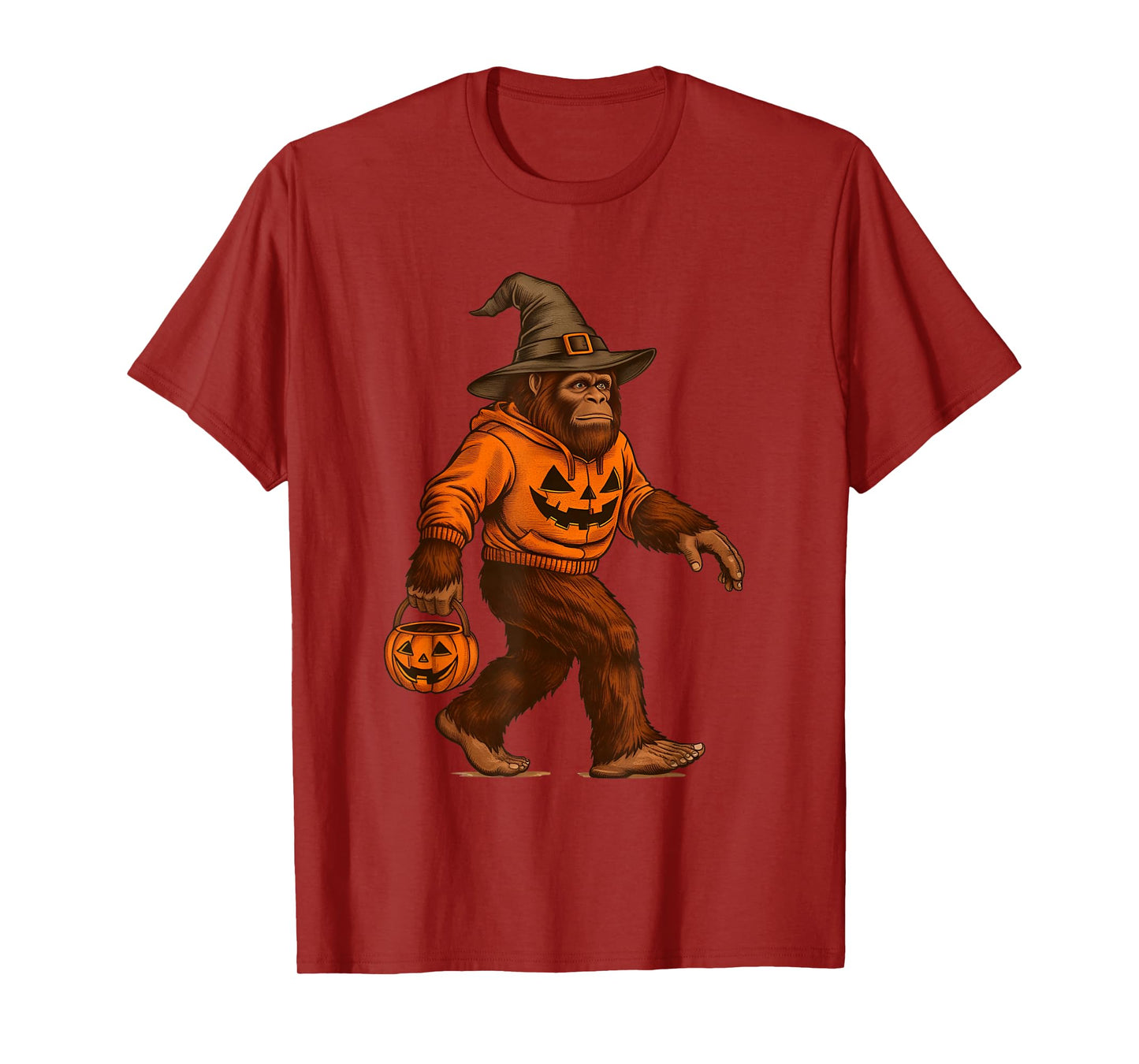 Bigfoot Halloween Trick Or Treat Sasquatch Costume Men Women T-Shirt