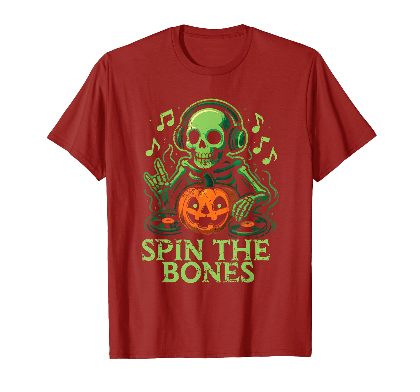 Spin The Bones DJ Skeleton T-Shirt