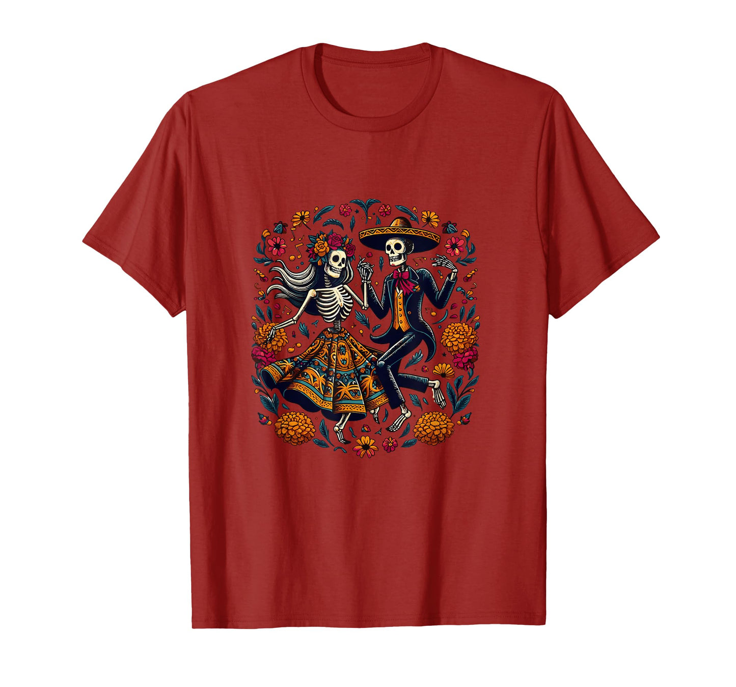 Dia De Los Muertos Skeletons Dancing Mexican Day Of The Dead T-Shirt
