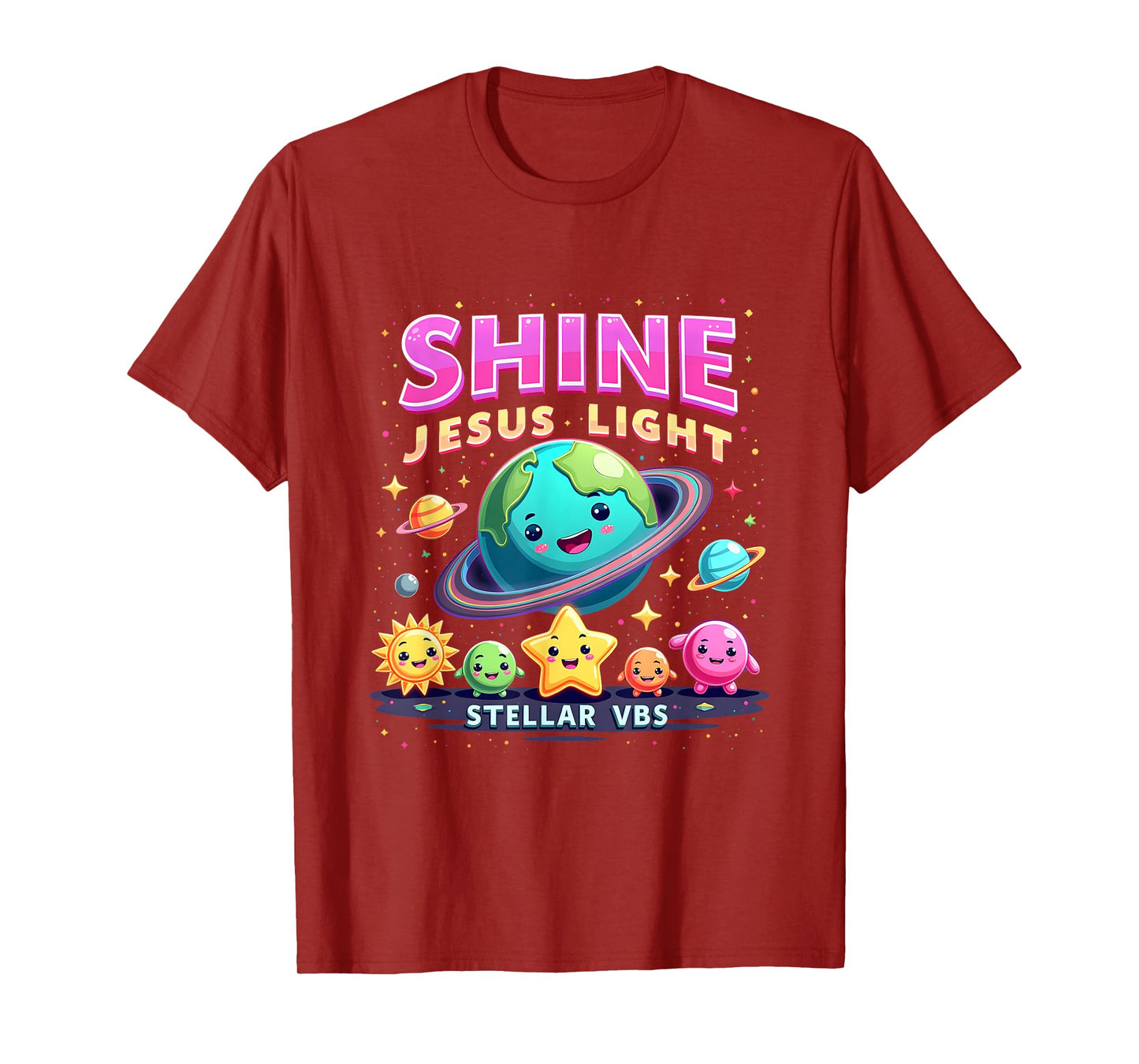 VBS 2025 Jesus Vacation School Camp Christian Stellar Space T-Shirt
