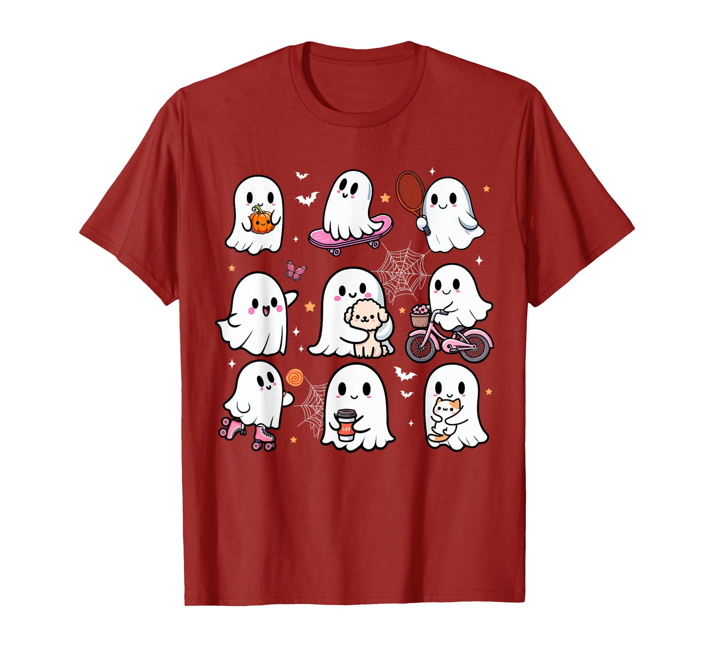 Boo Activities Halloween Sport Bicycle Skate Skateboard T-Shirt