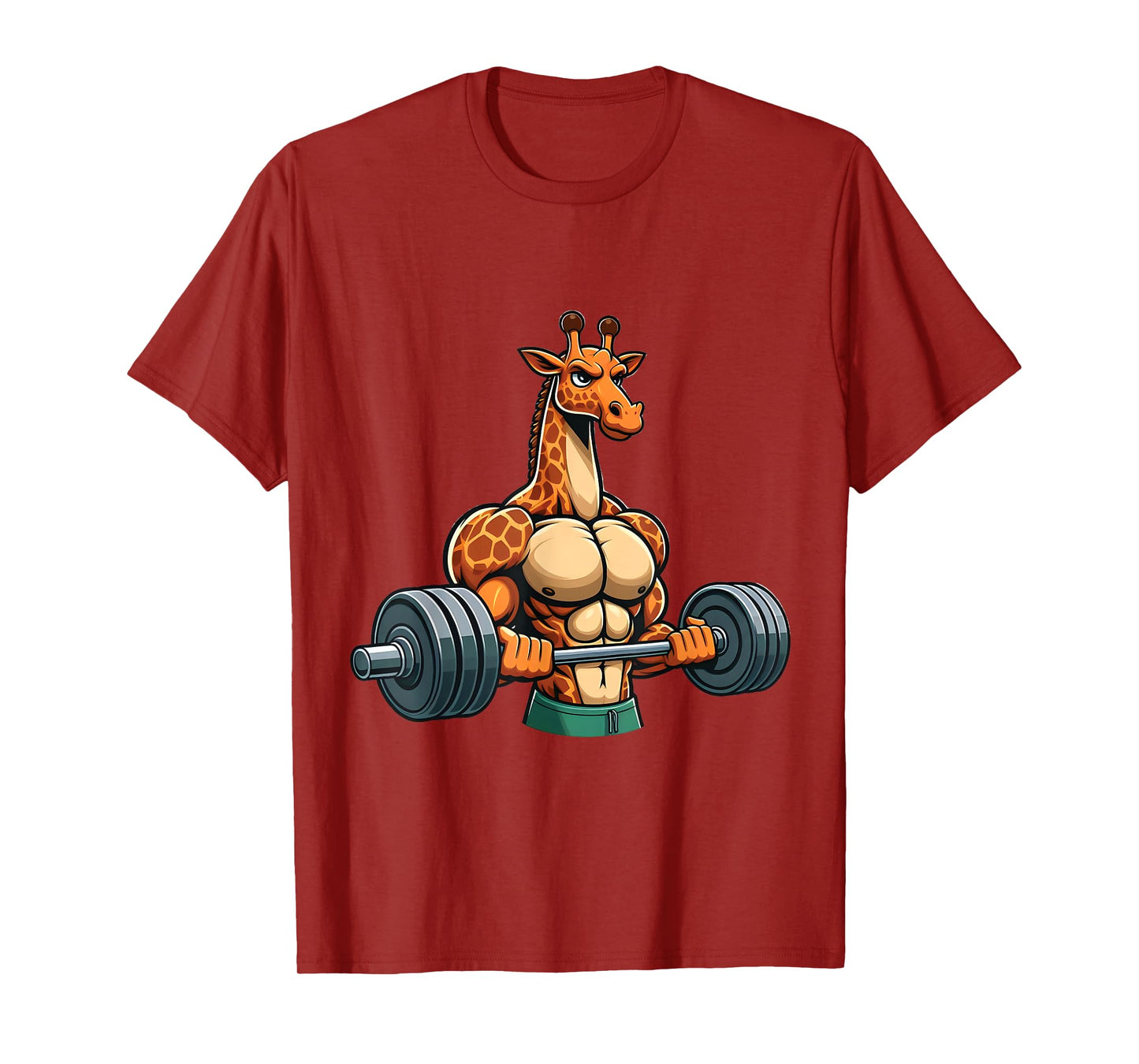 Funny Giraffe Gym Weightlifting Fitness Workout Deadlift T-Shirt
