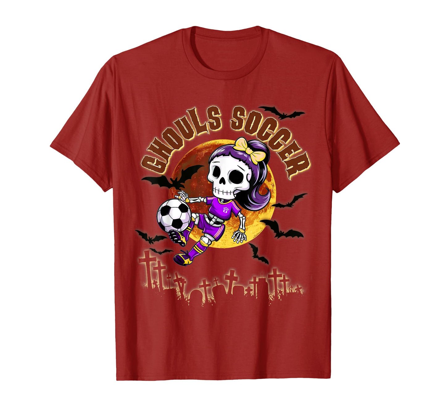 Halloween Soccer Girl for Teen Girls October Trick or Treat T-Shirt