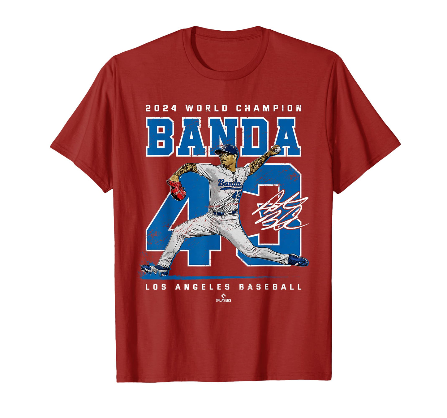 Player Number 2024 World Champion Anthony Banda MLBPA T-Shirt