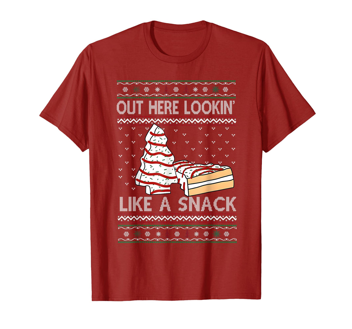 Out Here Lookin' Like A Snack Debbie Cakes Christmas Tree T-Shirt