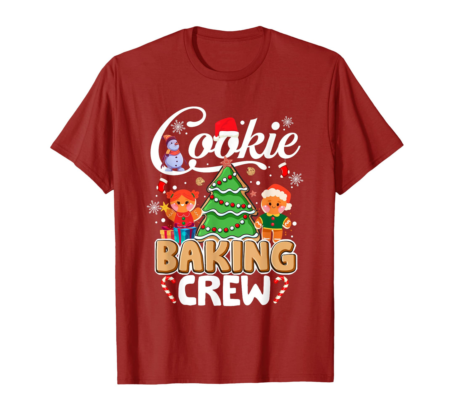 Funny Christmas Cookie Baking Crew Family Matching Pajamas T-Shirt